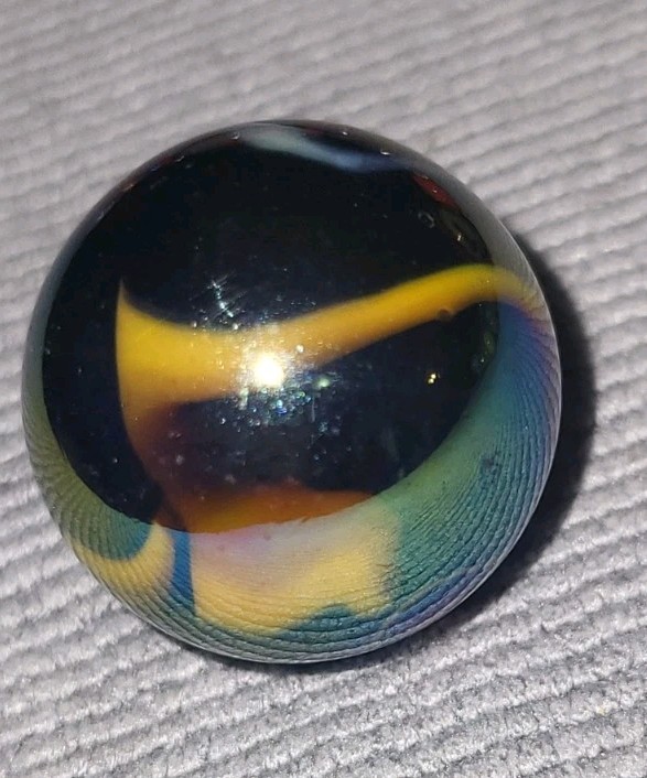 Vacor Marble Shooter 15/16″ Milky Way Or Rumba Iridized Swirls 5/8″ Marbles