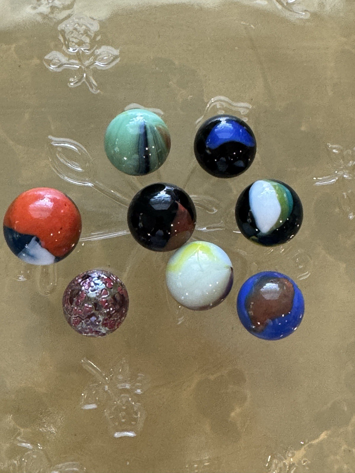 Vintage Marbles Assorted Variety Lot (8)