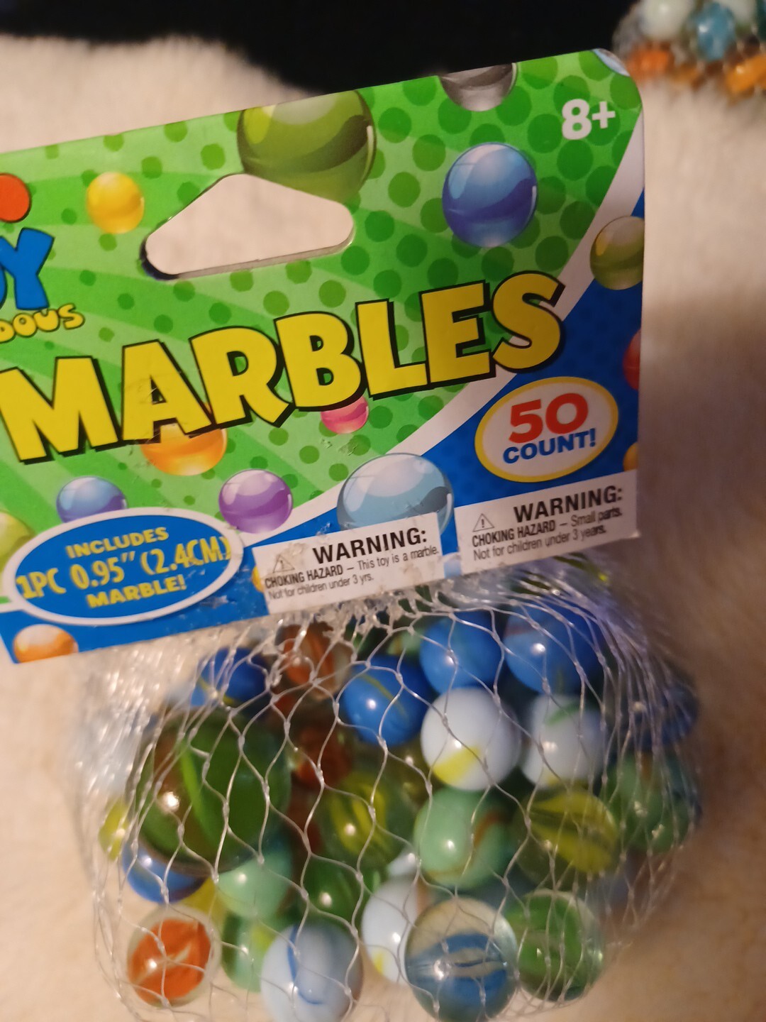 50 Glass Marbles Toy Mendous 50 Pieces 0.95 inch 2.4 cm Marble Assorted Colors!