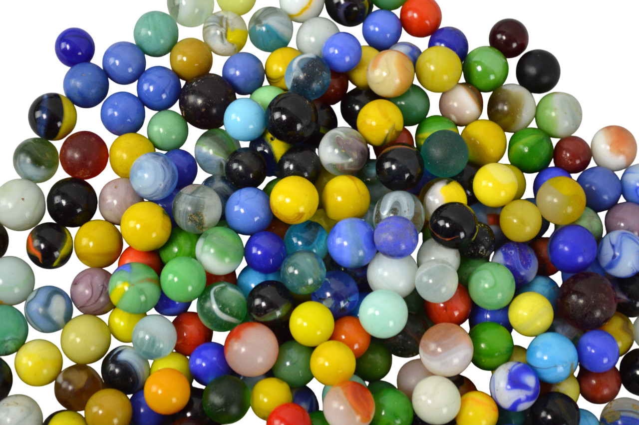 Vintage Player Marble Lot 300+ Mix Variety Unique Collection 13mm-16mm