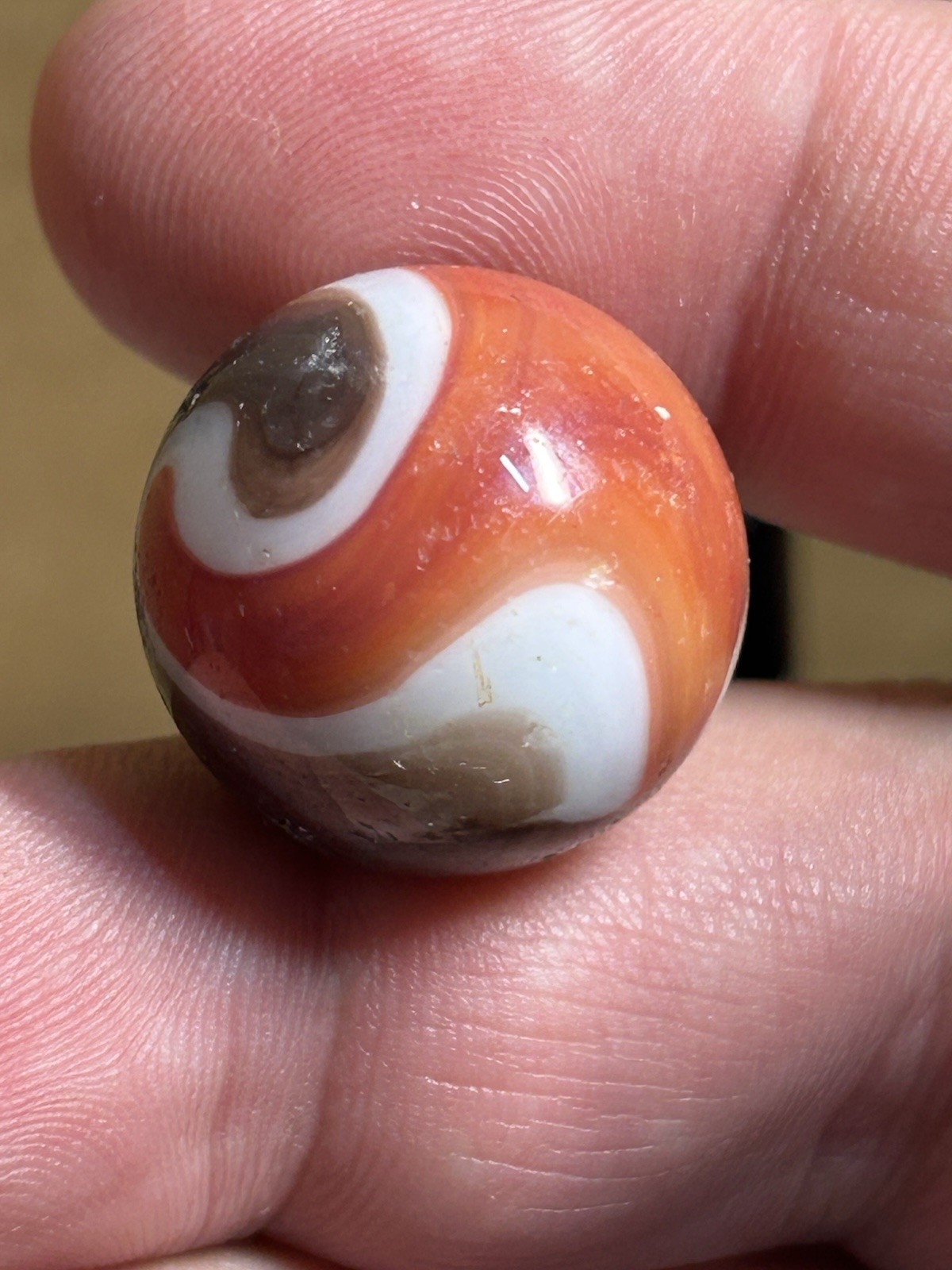 Vintage Vitro Twisted All Red .86 Inch Shooter Marble