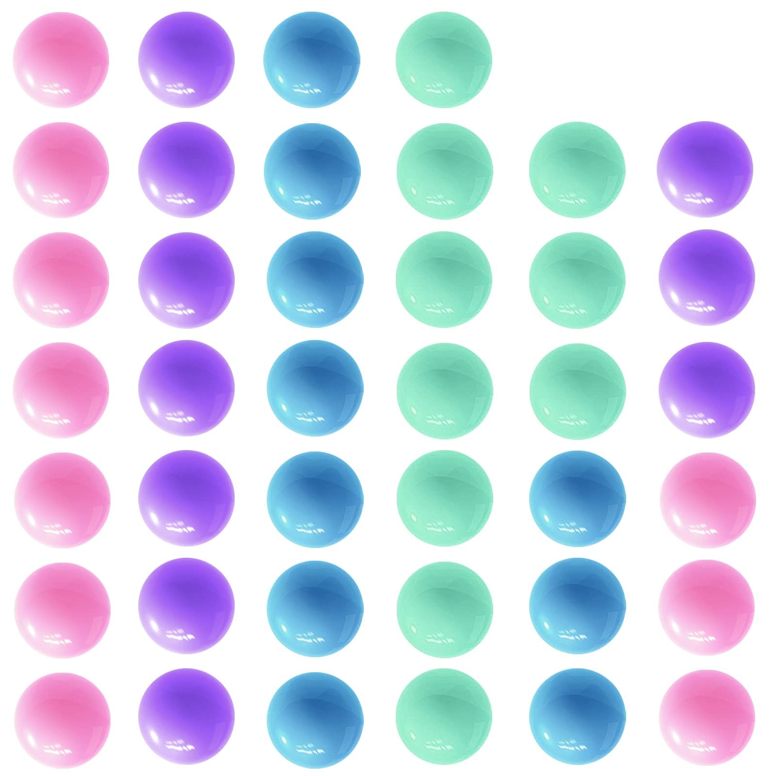 Hotusi 40Pcs Game Replacement Marbles Balls Small, Blue,pink,purple