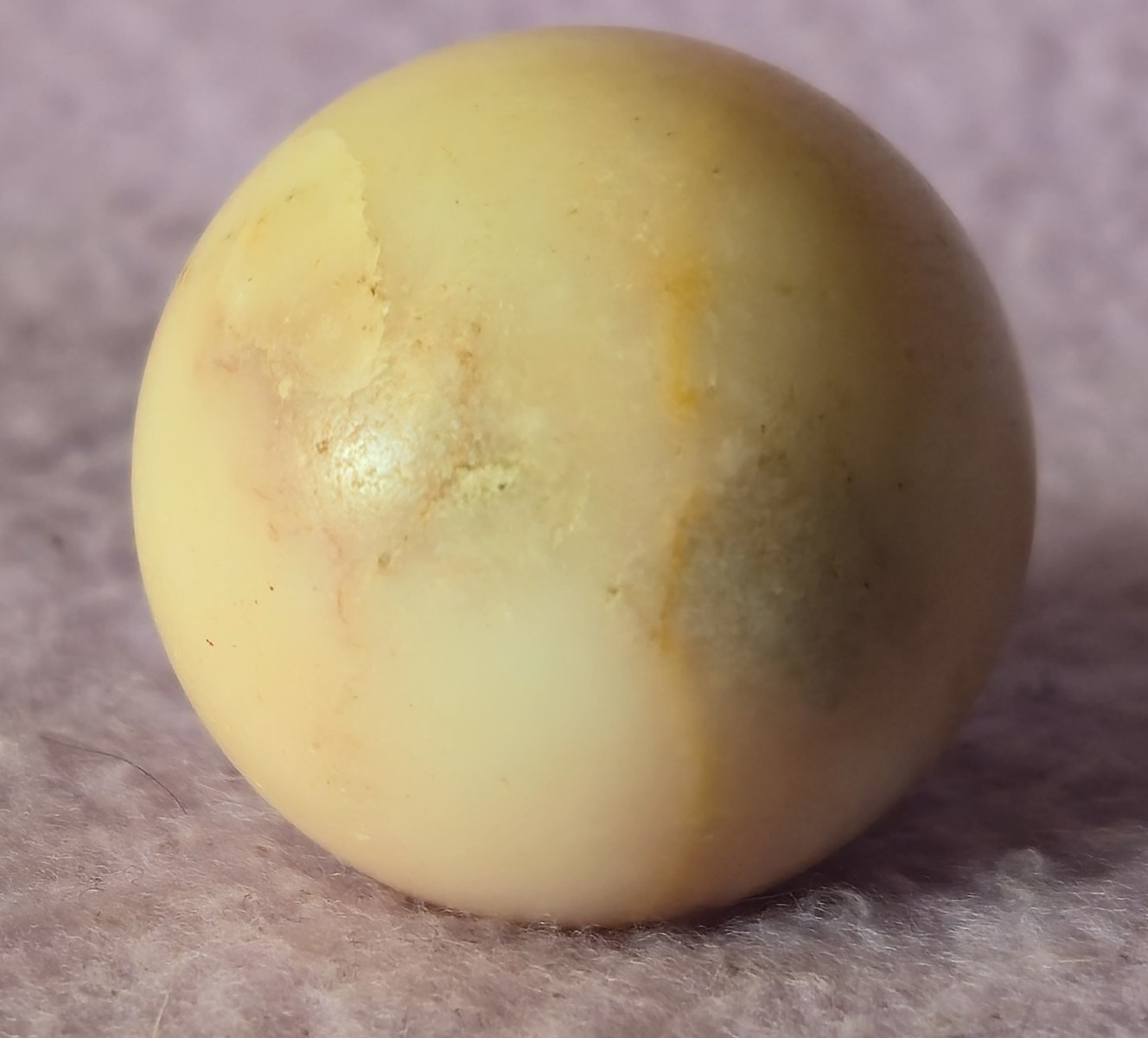 Vintage Bombay Company 1994 Solitaire Polished Authentic Stone Marble 1.10″ Inch