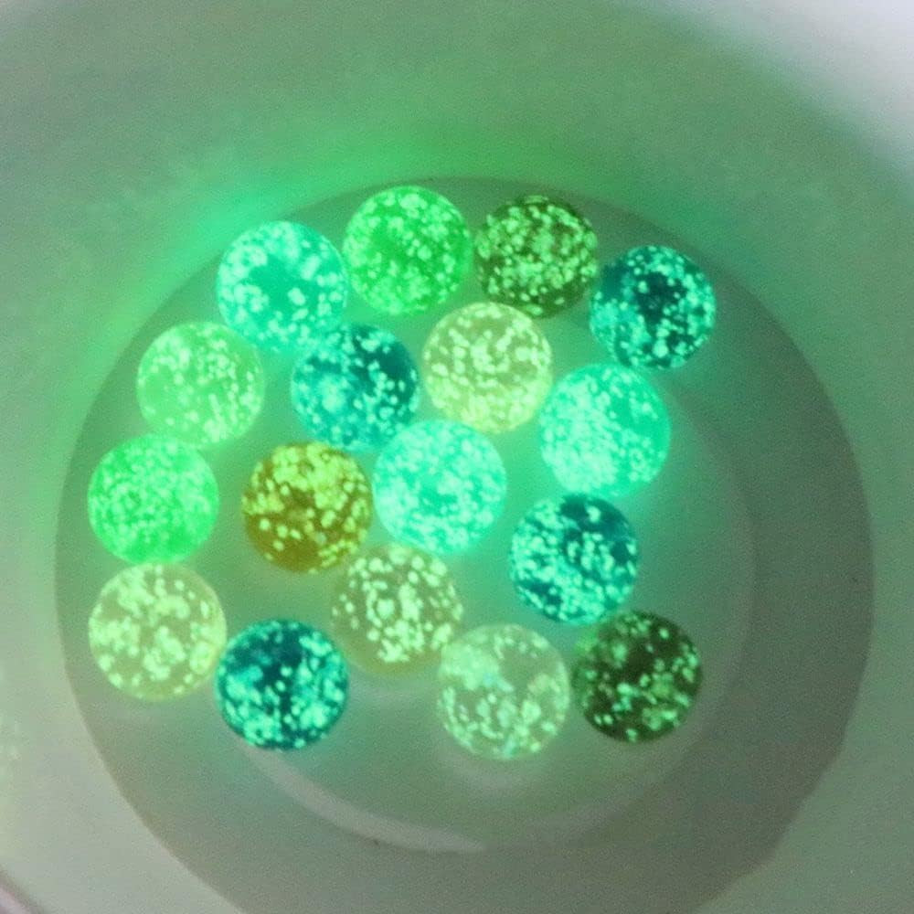 10Pcs Gold Marbles Glow in the Dark Marbles for Glass Glass Ball Luminous Ball R