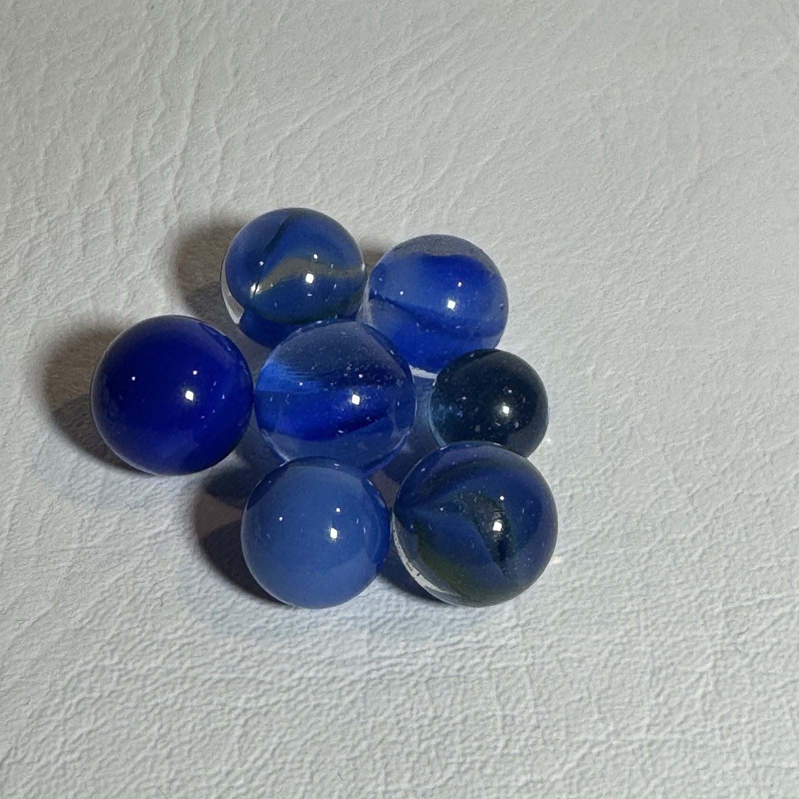 Old Marbles Lot (37) Blue Green Red Yellow White Multi Color/swirl Nice