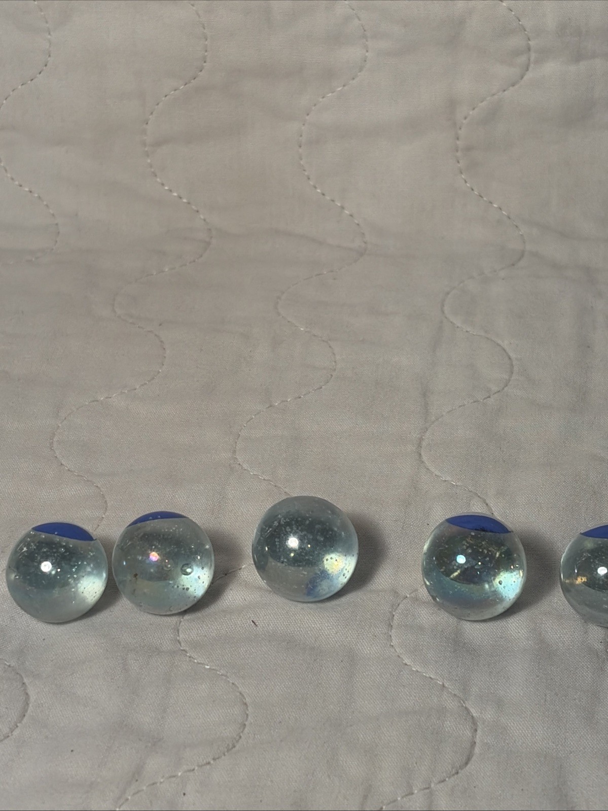 Group/set of 5 Pepsi Glass 1″ Marbles.Beautiful.Mint.Hard to find Item #1118