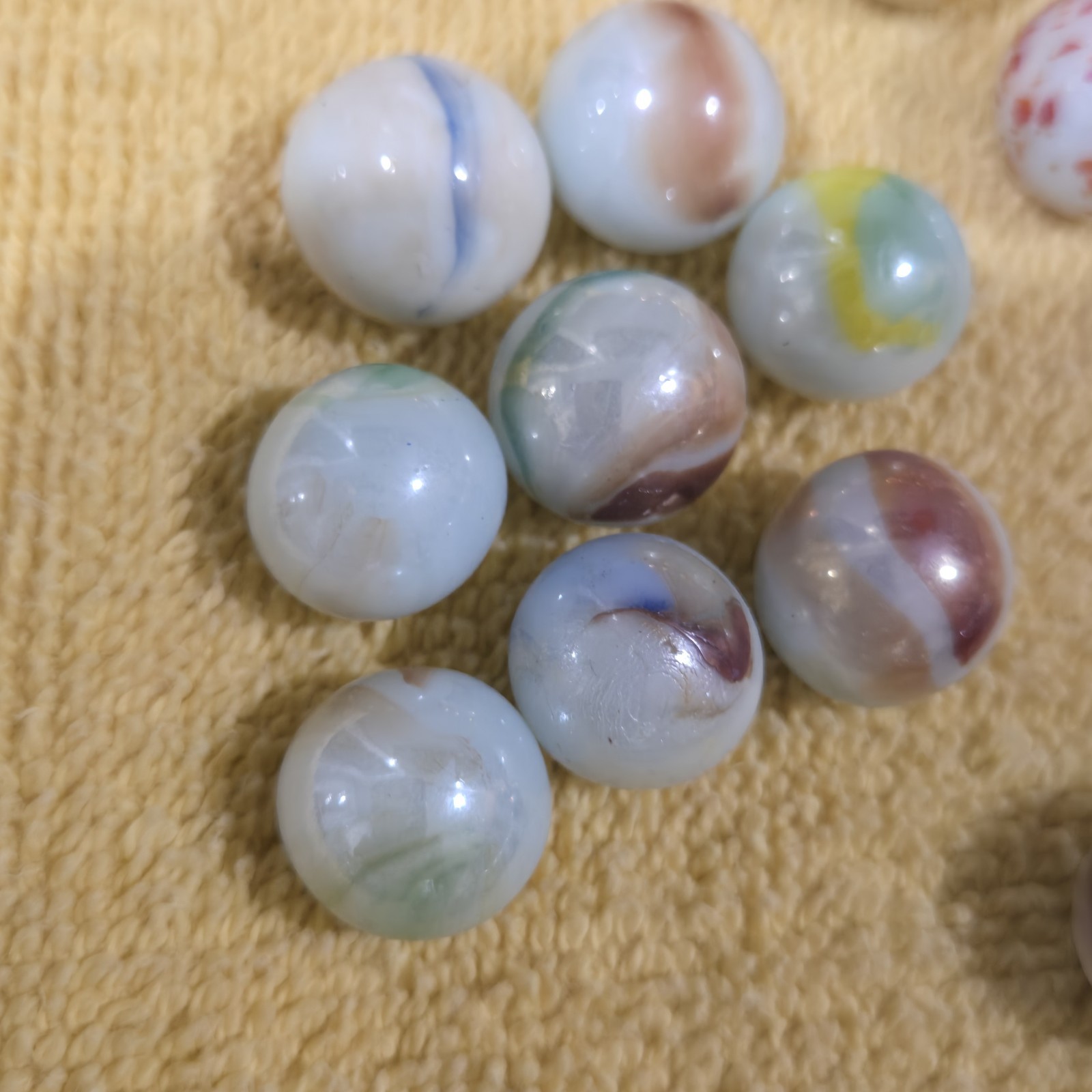 56 Vintage Marbles: 3 Reg. Boulders; 3XL Boulders; 50 Common-size Marbles. L00K!