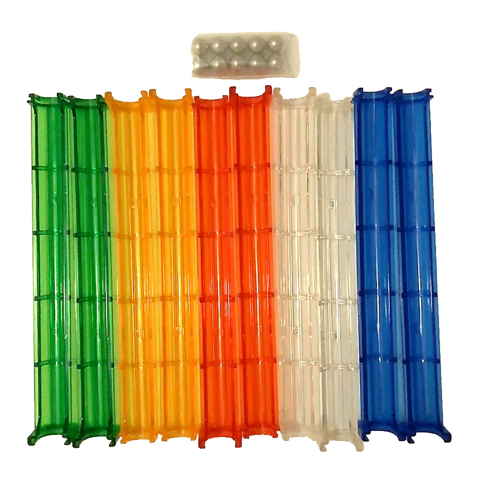 Mind Ware Q-BA-MAZE 2.0 Straight Away Rails Set with Marbles HTF New Open Box