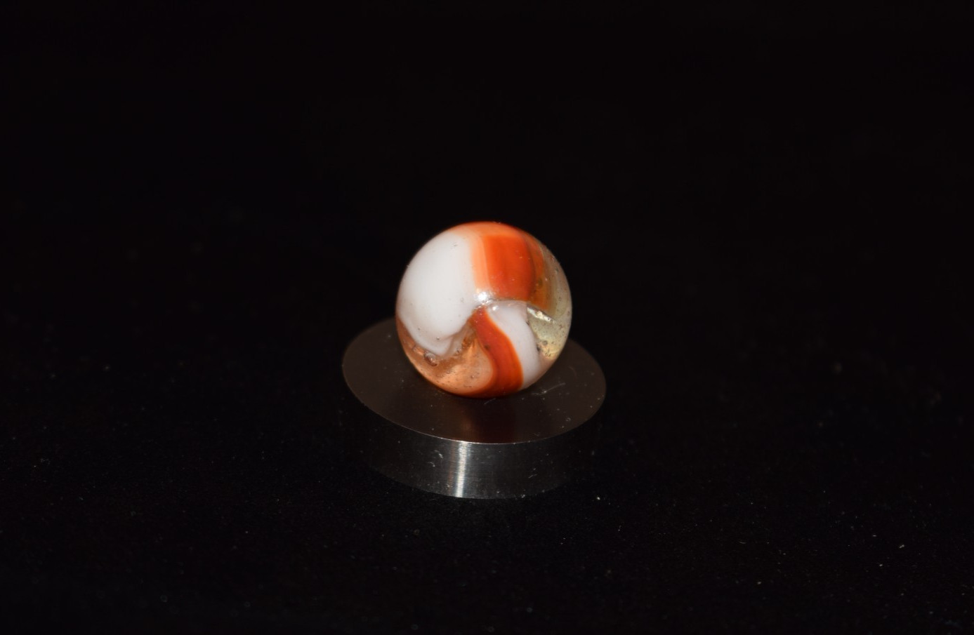 Vintage NRL Peltier Rainbo 🍊Sunrise🧊 Translucent Base Marble .640″=41/64″ MINT