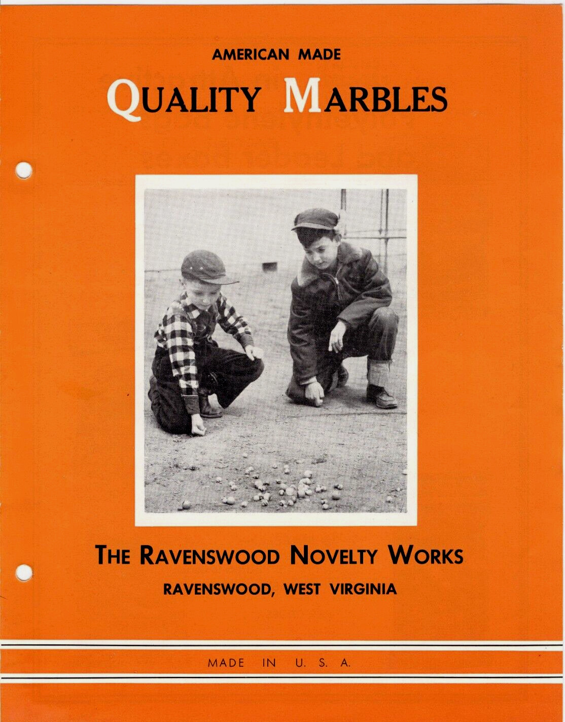 1950’s Ravenswood Novelty Works Marble Sales Brochure Catalog American Made A3