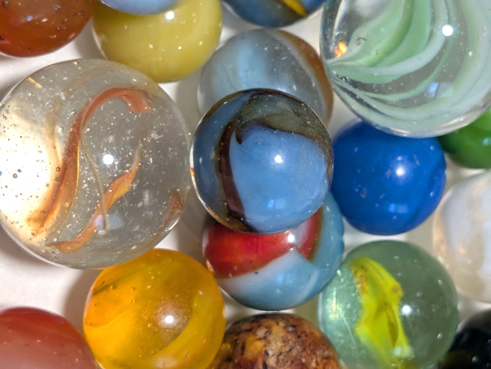 #3 Collectable Mint- Excellent Vintage Mixed Beautiful Marbles, 1930’S-1960’S