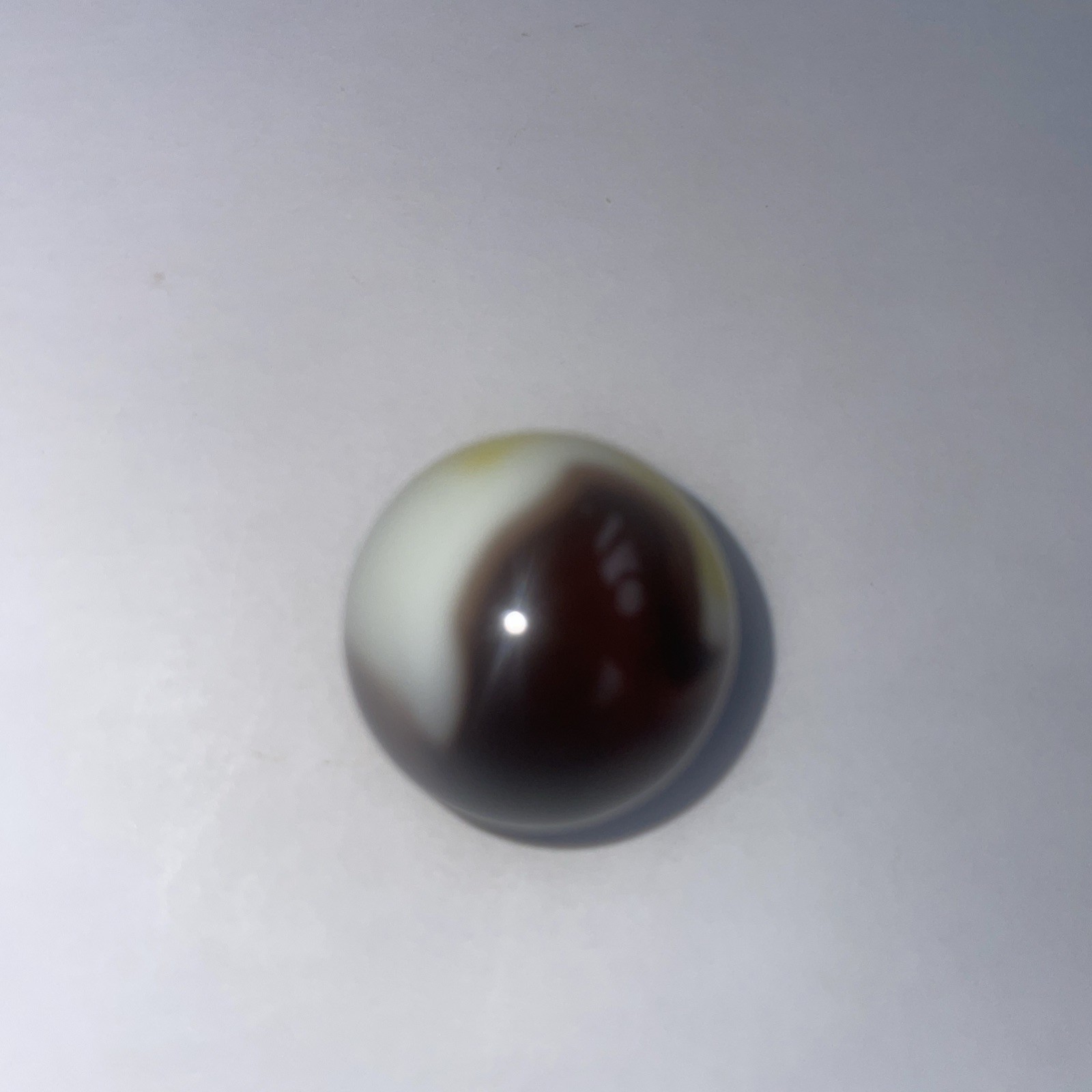Vintage Peltier Glass Bold BUMBLE BEE White Base Variant Shooter Marble