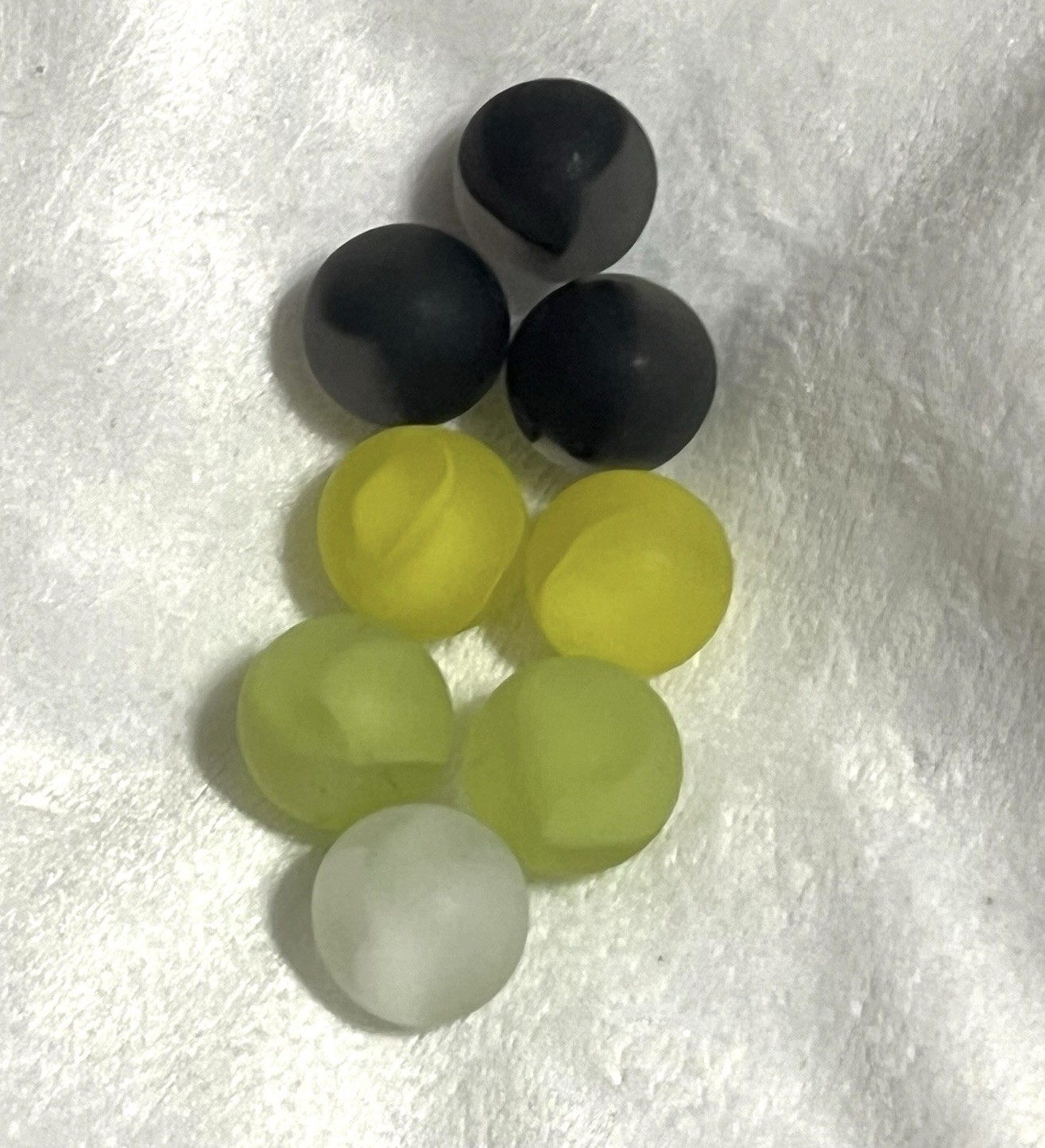 Mixed Lot Of 37 Vintage Marbles In Leather Drawstring Pouch