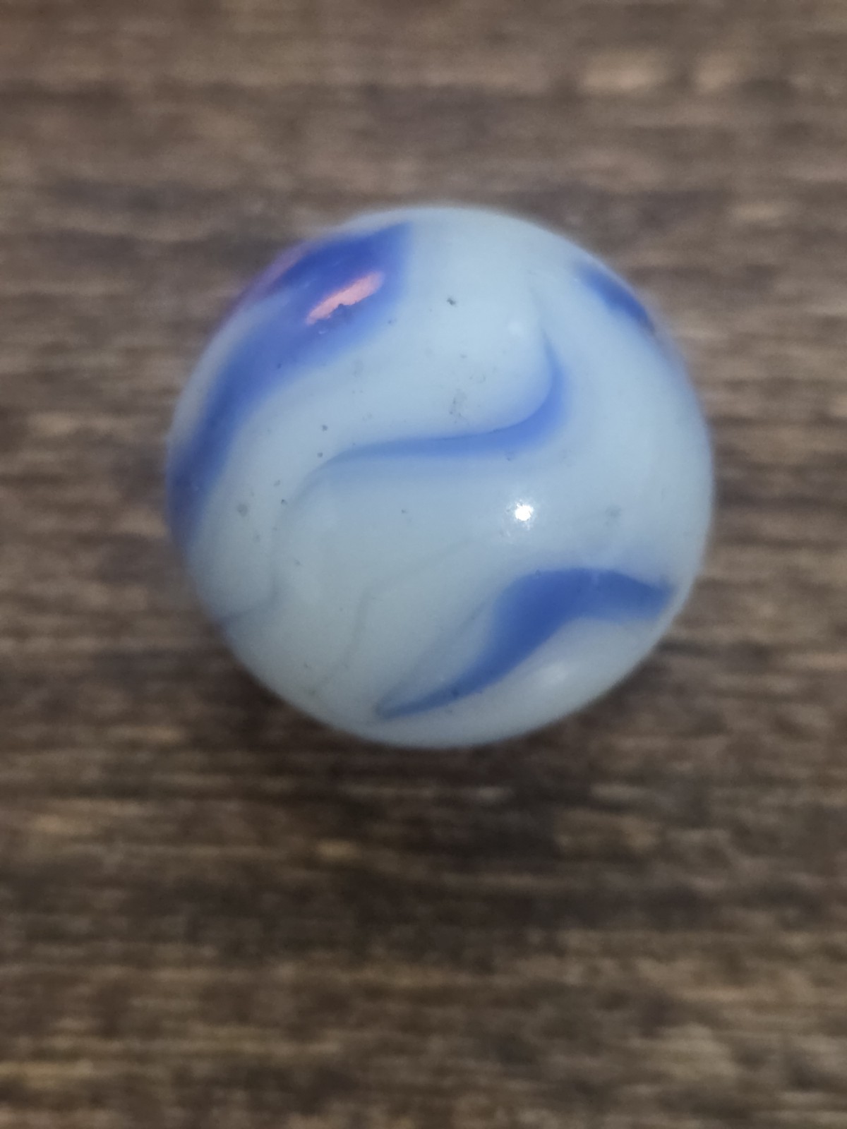 .99 Vintage Marbles – Christensen Agate Blue Swirl Bolder. .99″