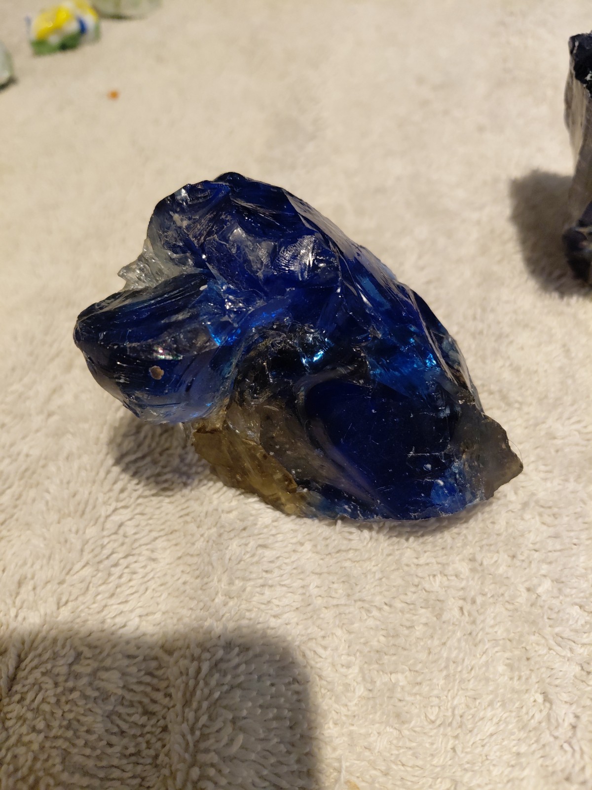 3 Pieces of cullet from Cobalt Blue 1.4 Pounds