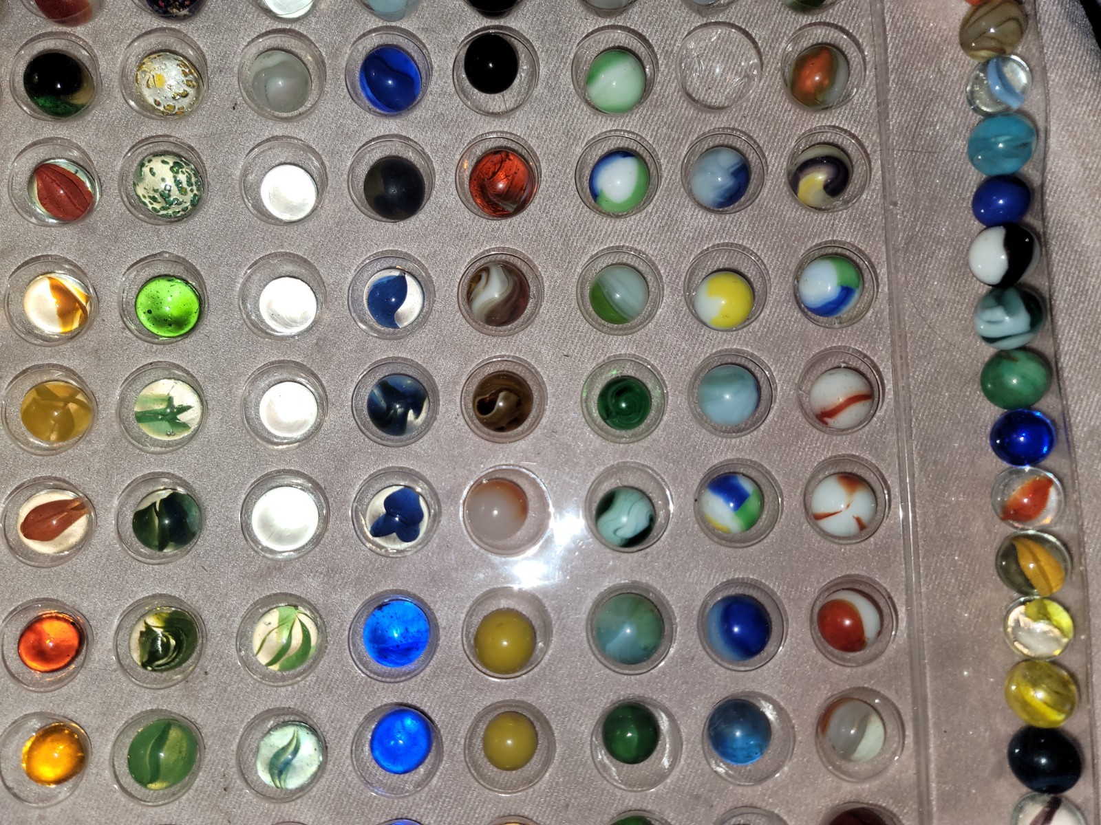 Vtg Lot 200 Estate Marbles Slag Swirl Akro Vitro Master Cat Eye Uranium Cadmium