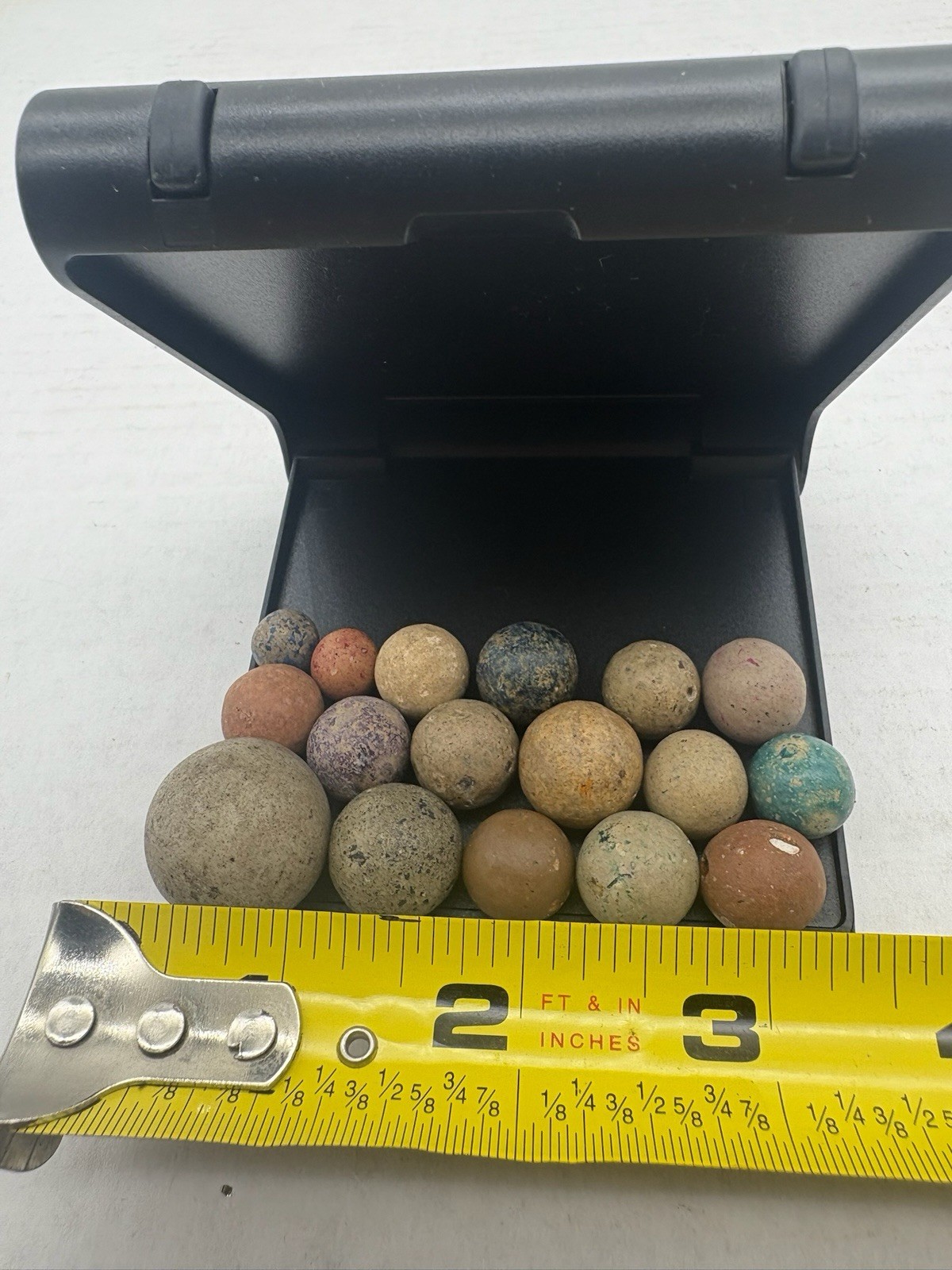 Antique 1800s Civil War era Clay Marbles Lot of 17 Various Sizes