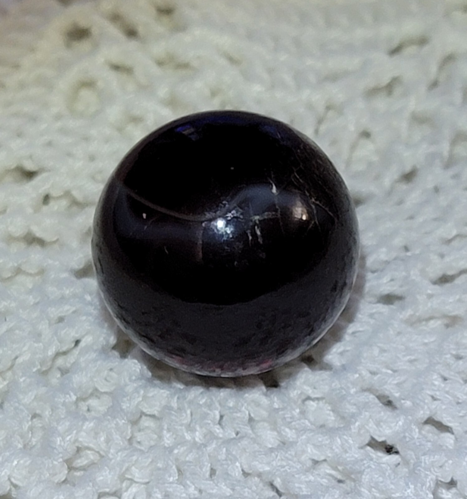 Vintage Christensen? Peltier? Agate? Red with White Swirl 23mm Marble
