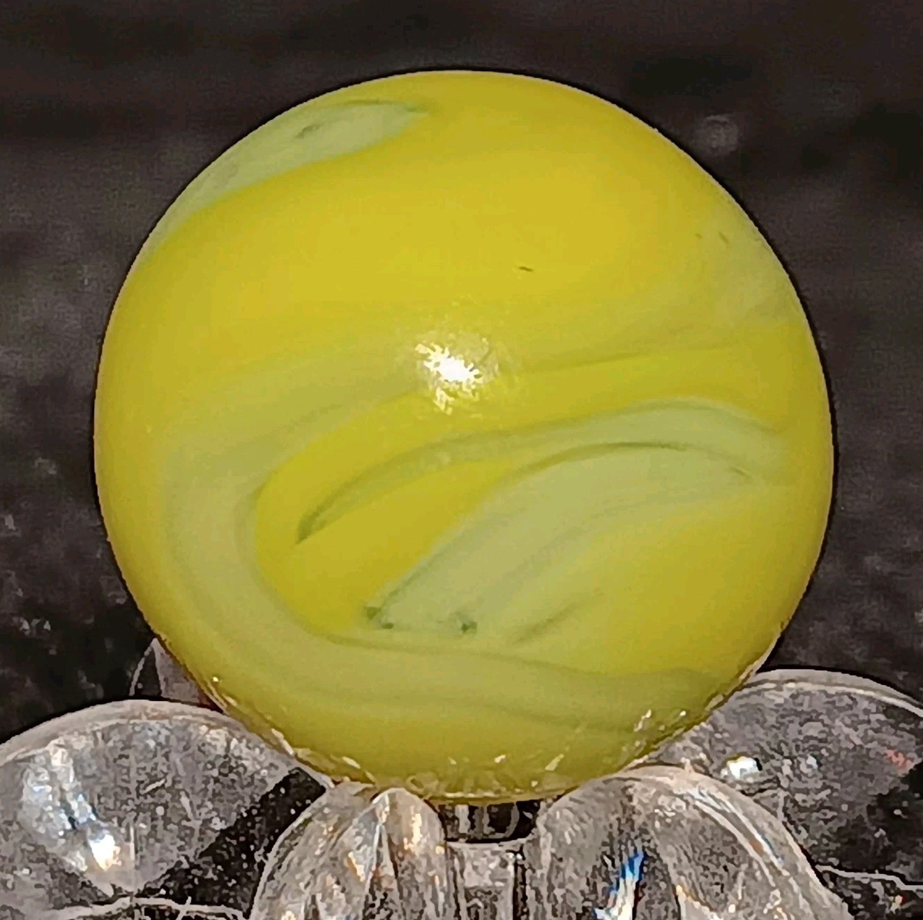 Vintage Champion Agate Swirl Marble. 5/8″ Wet Mint. Uv Active. Htf Example
