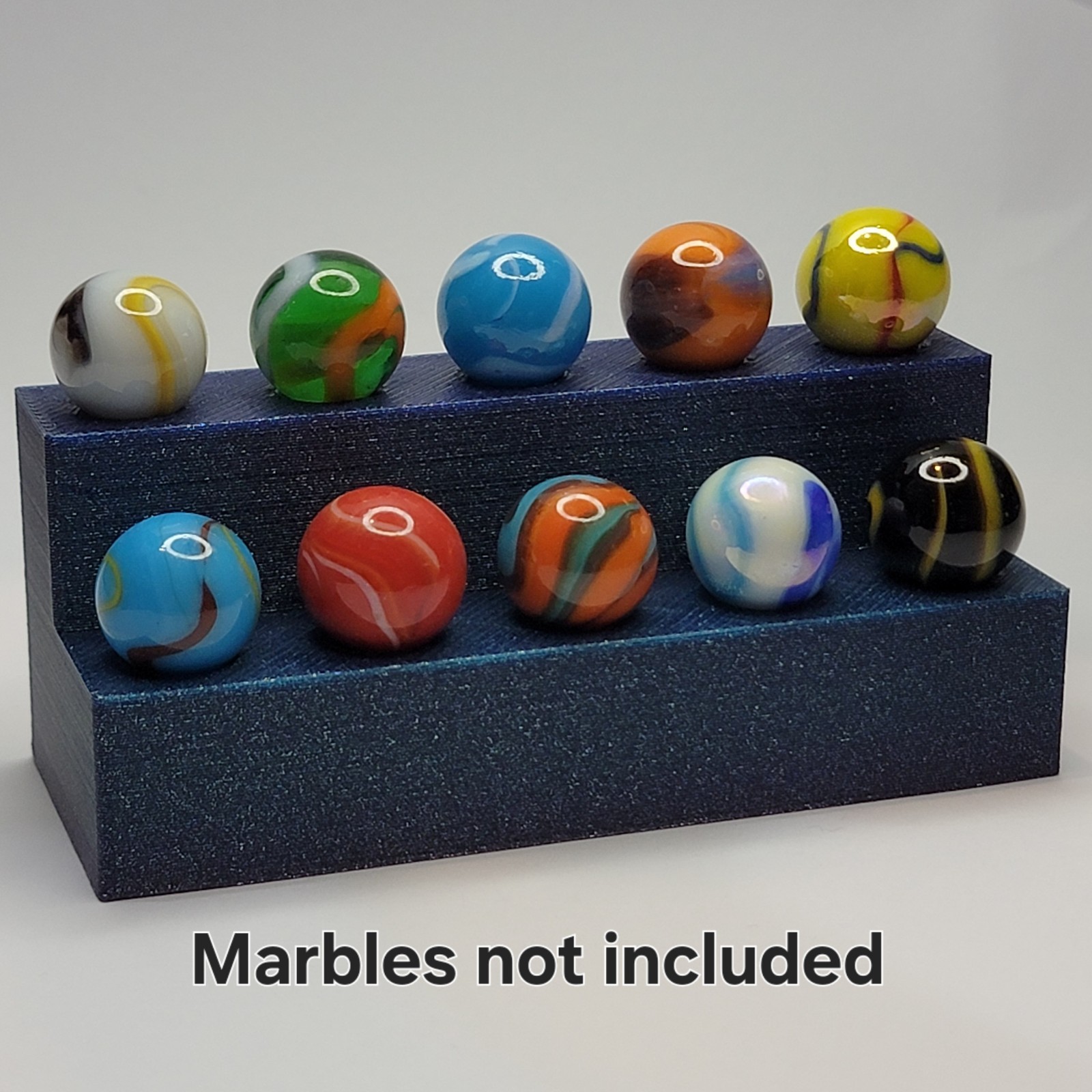 Sparkle Marble Display for 5/8″ to .72″ marbles – Lot #6819