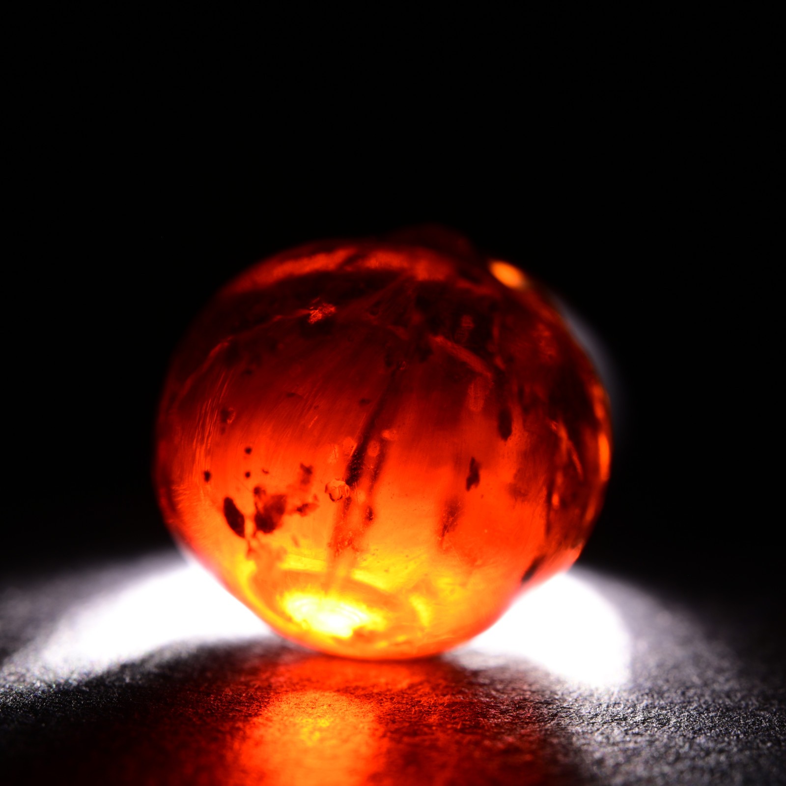 Mica Marble German Handmade Antique Cute Dark Amber 13mm 17/32”