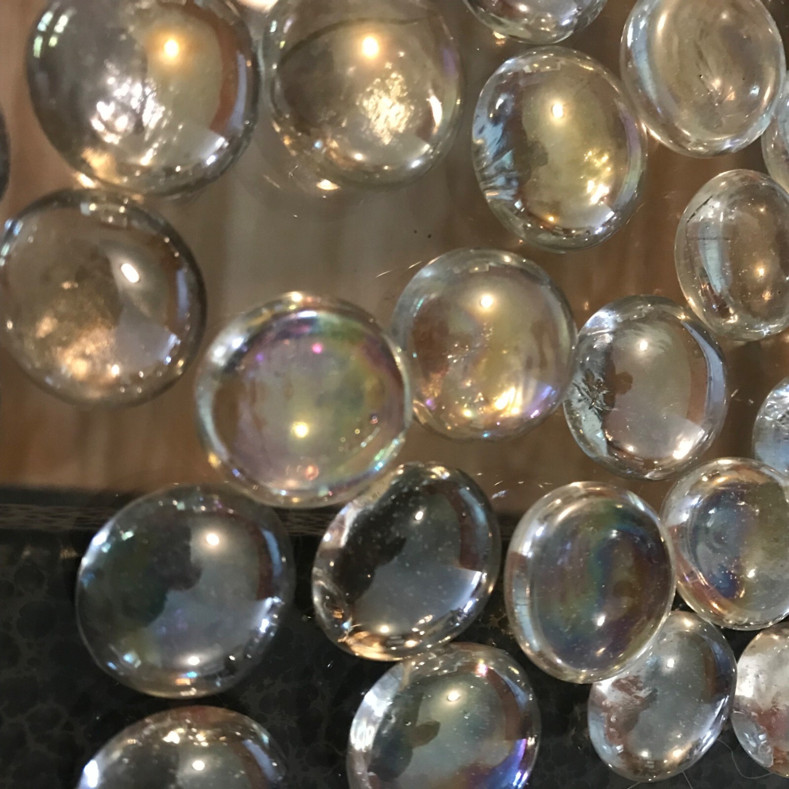 Clear Glass Dome Flat Cabochon Marbles .75″ Diameter Set Of 50