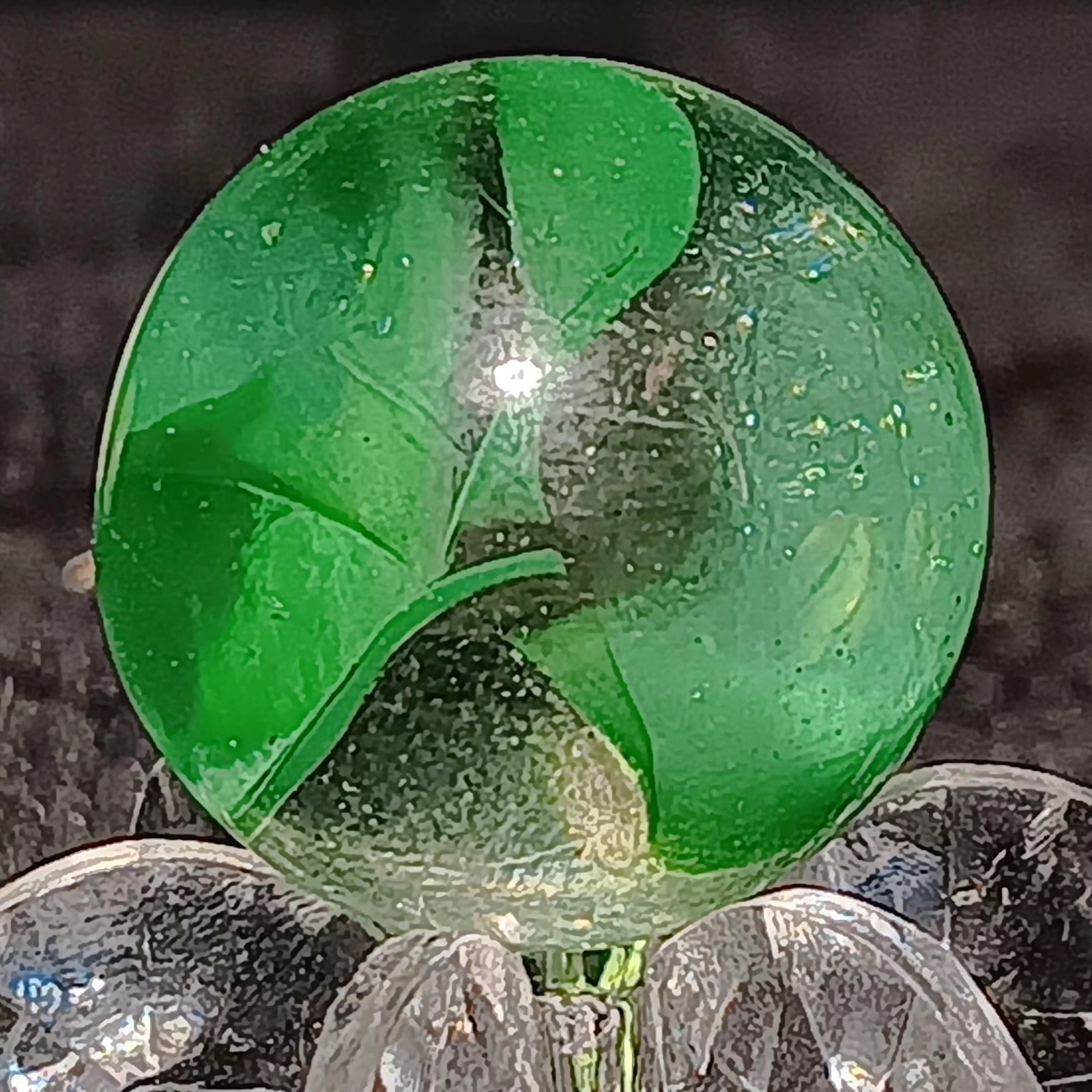 Vintage Marble King Loaded with Adventurine. 5/8 Mint. HTF Example