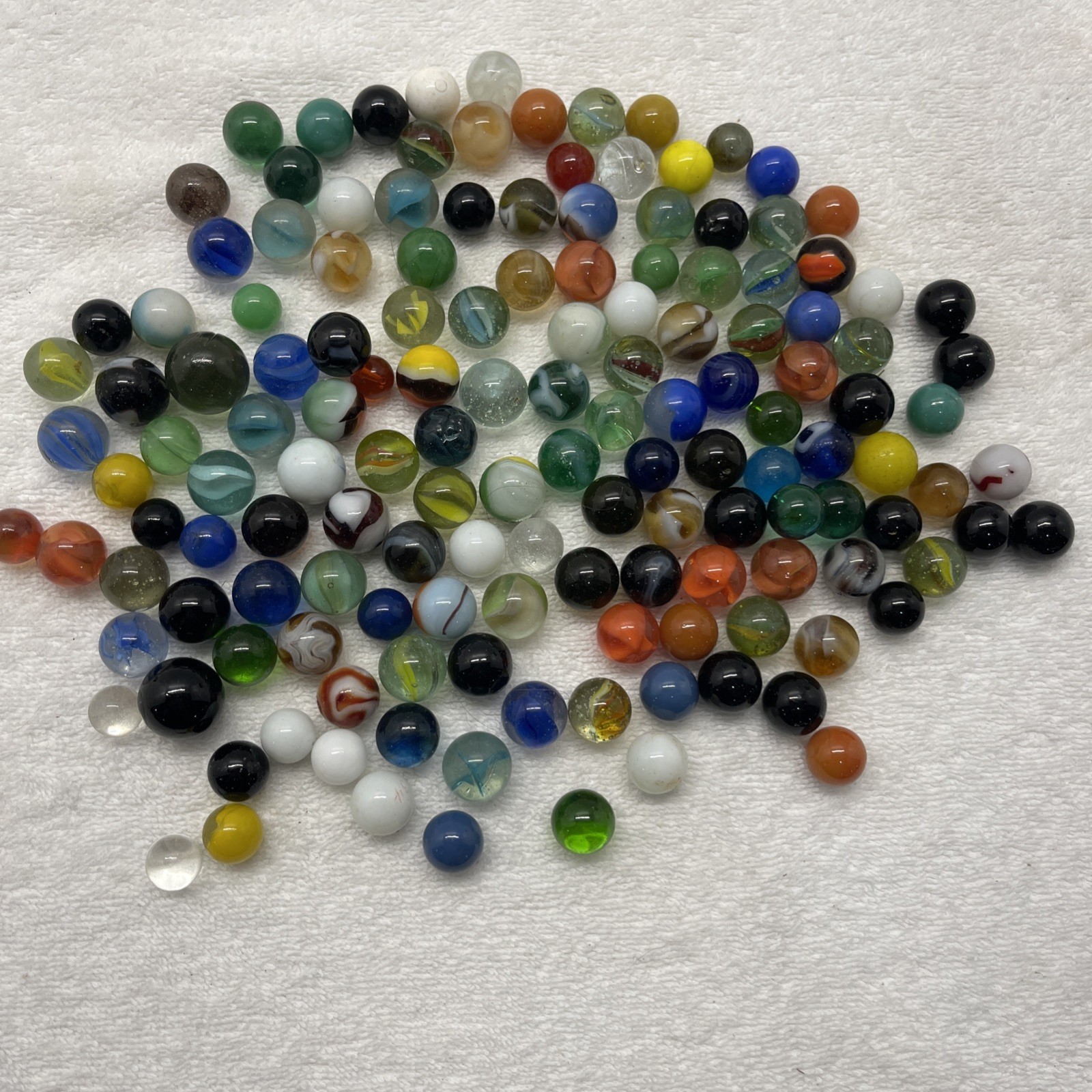 jar of marbles vintage