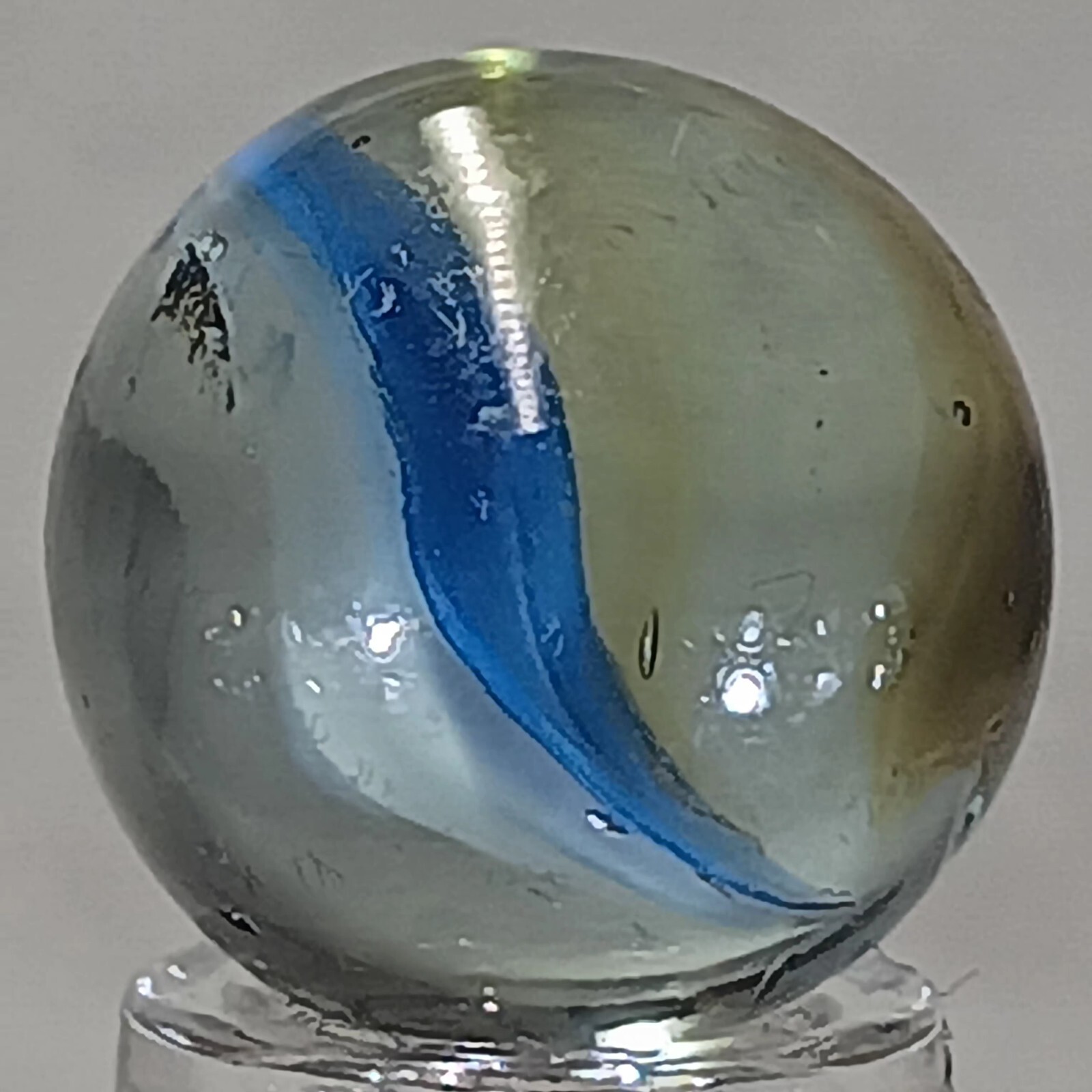 Vintage Tri-Color Hybrid Cat’s Eye Marble .62 Inches Near-Mint Condition