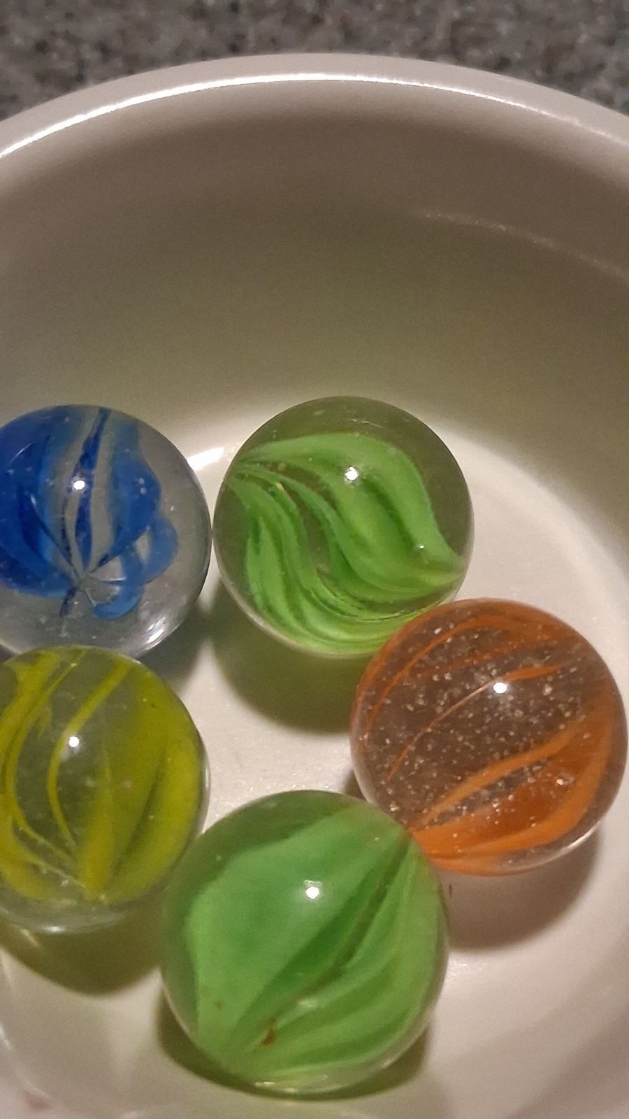 🔥 5 Vintage 6- 8 Vein Cats Eye Marbles Real good Condition