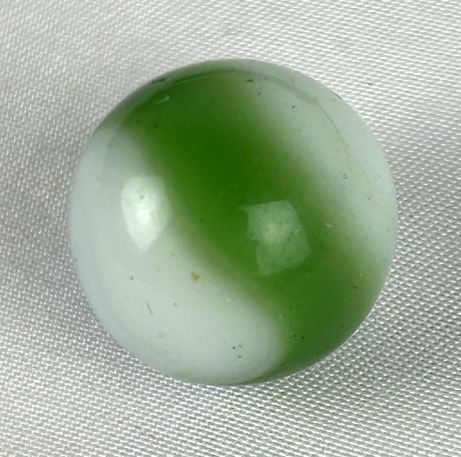 Vintage Vitro Agate Blue Green Marble .62 Inches 2 Color Patch Swirl Corkscrew