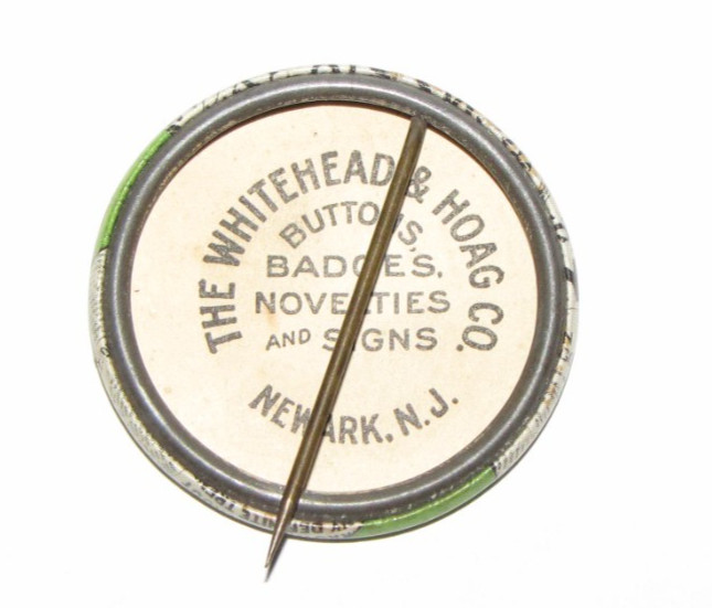 1931 Ninth Annual Marble Tournament Pinback Button, Harrisburg Telegraph