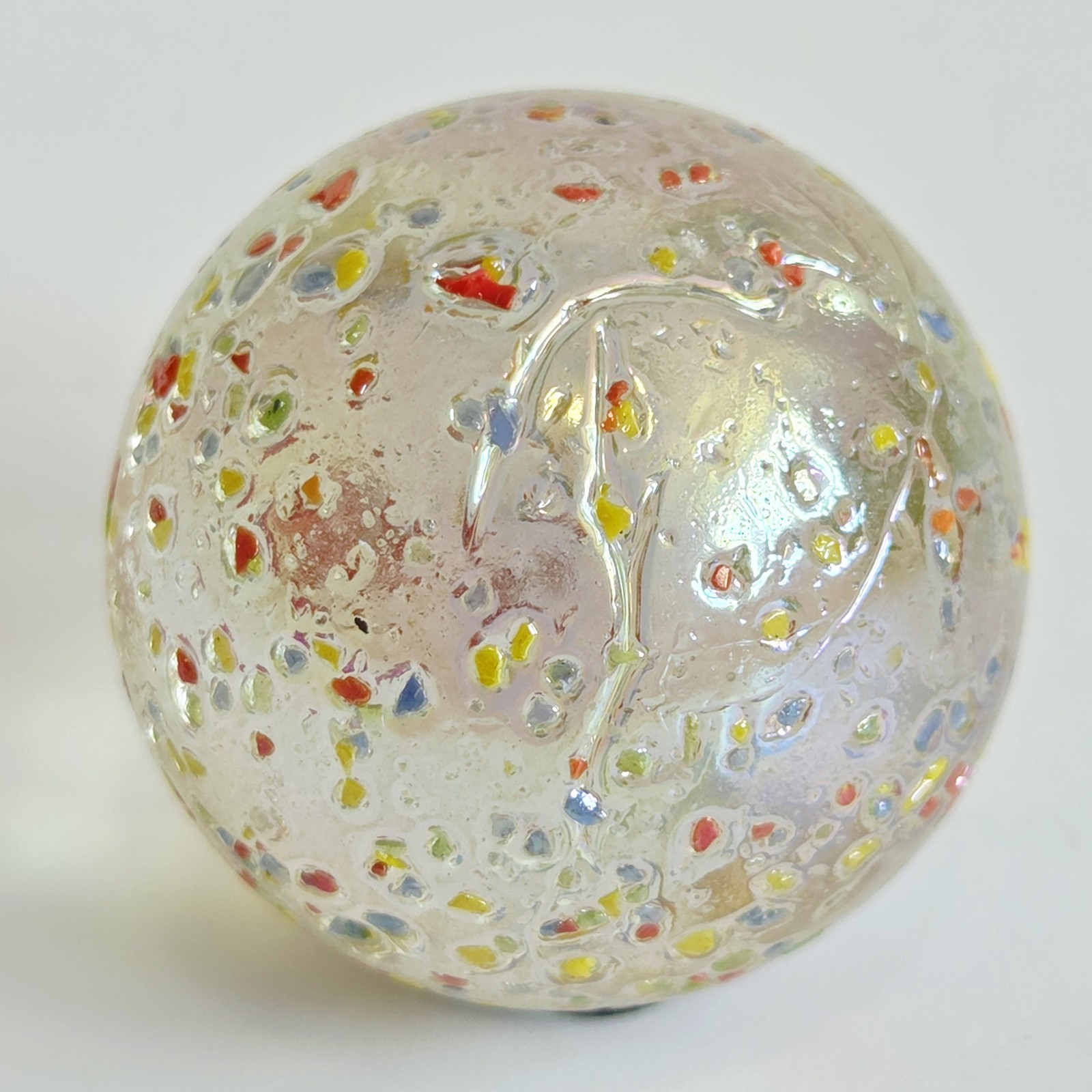 Vacor Stelaris Frit Marble Shooter Iridescent Multicolor Mosaic Speckled Vtg