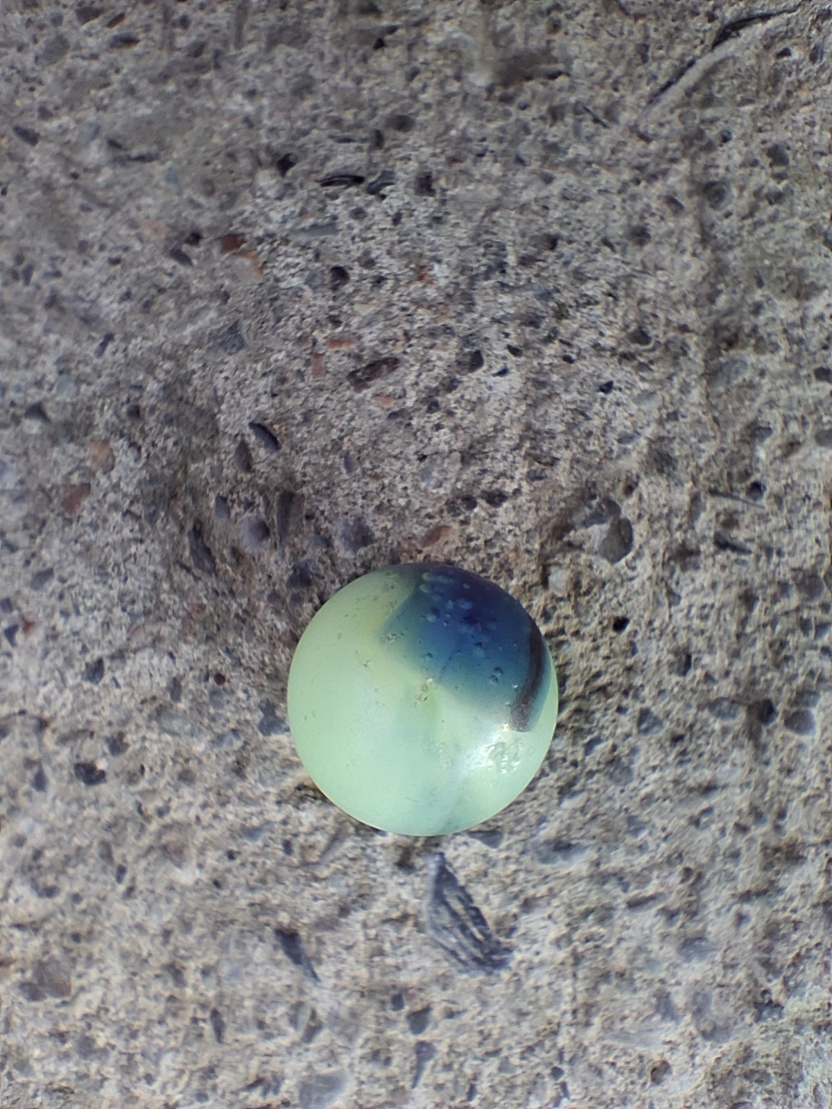 KokomoOpalescent Glass Rainbo Marble .60 BRIGHT Uv!! VHTF Example Beach Glass