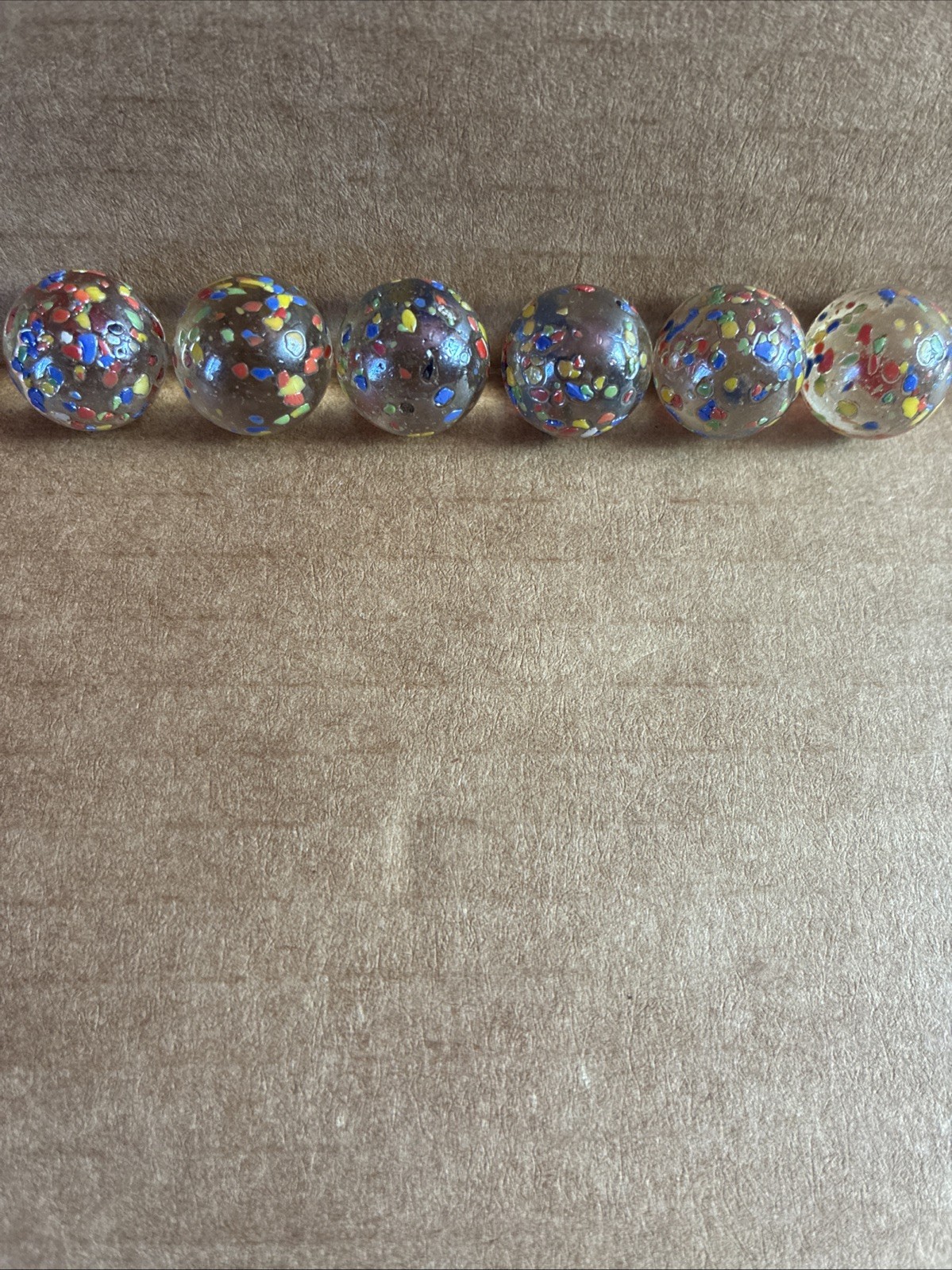 transparent matte with multicolor mosaic large Swirl Vintage Marble