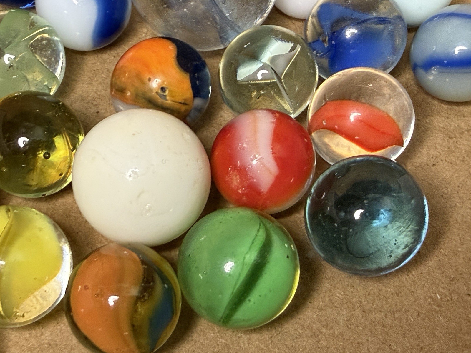 Vintage Marbles Lot of Glass Marbles Sizes Various Makers