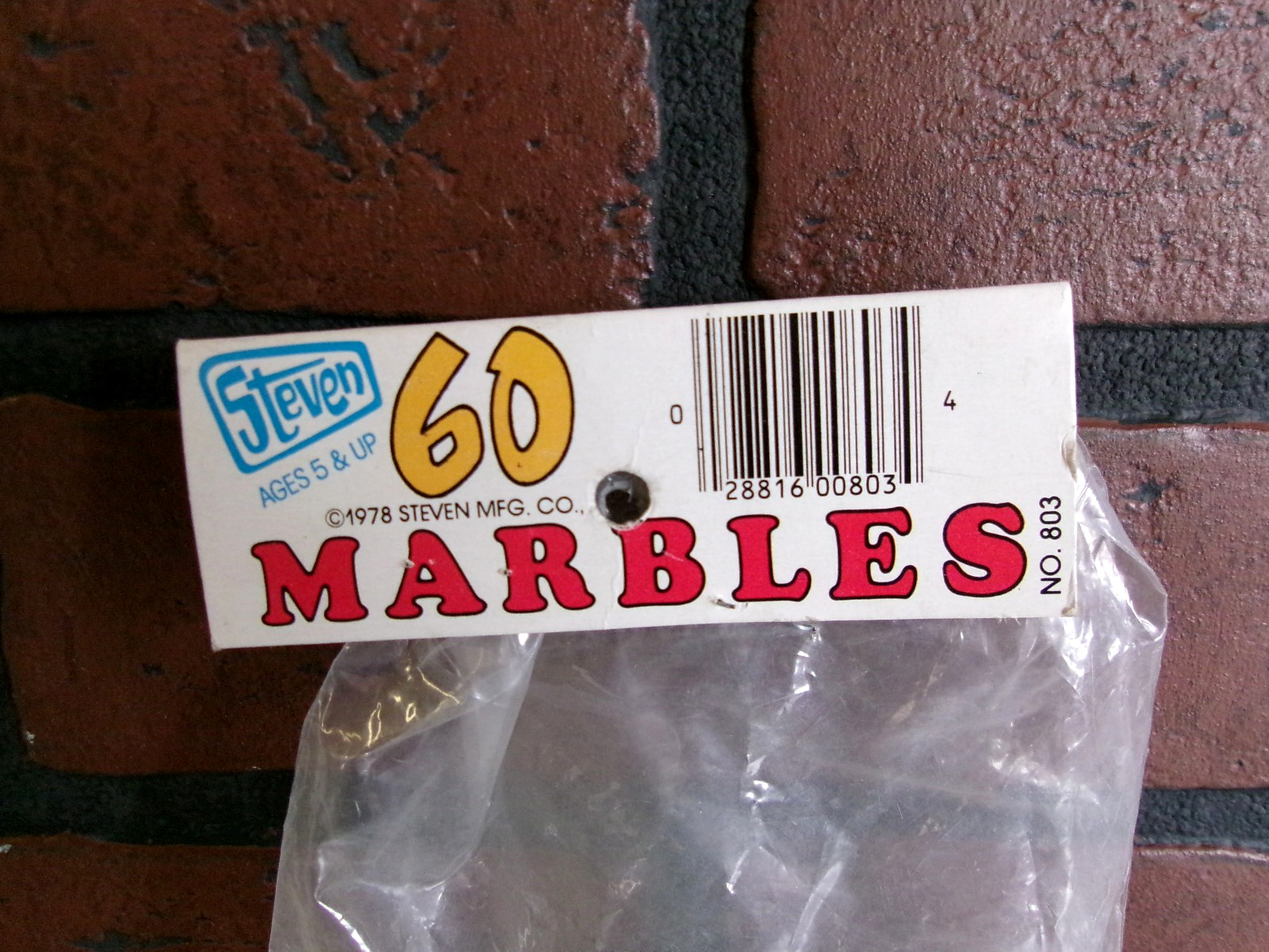 Vintage 1978 Steven 59 Chinese Checker Marbles Original Package USA Missing One