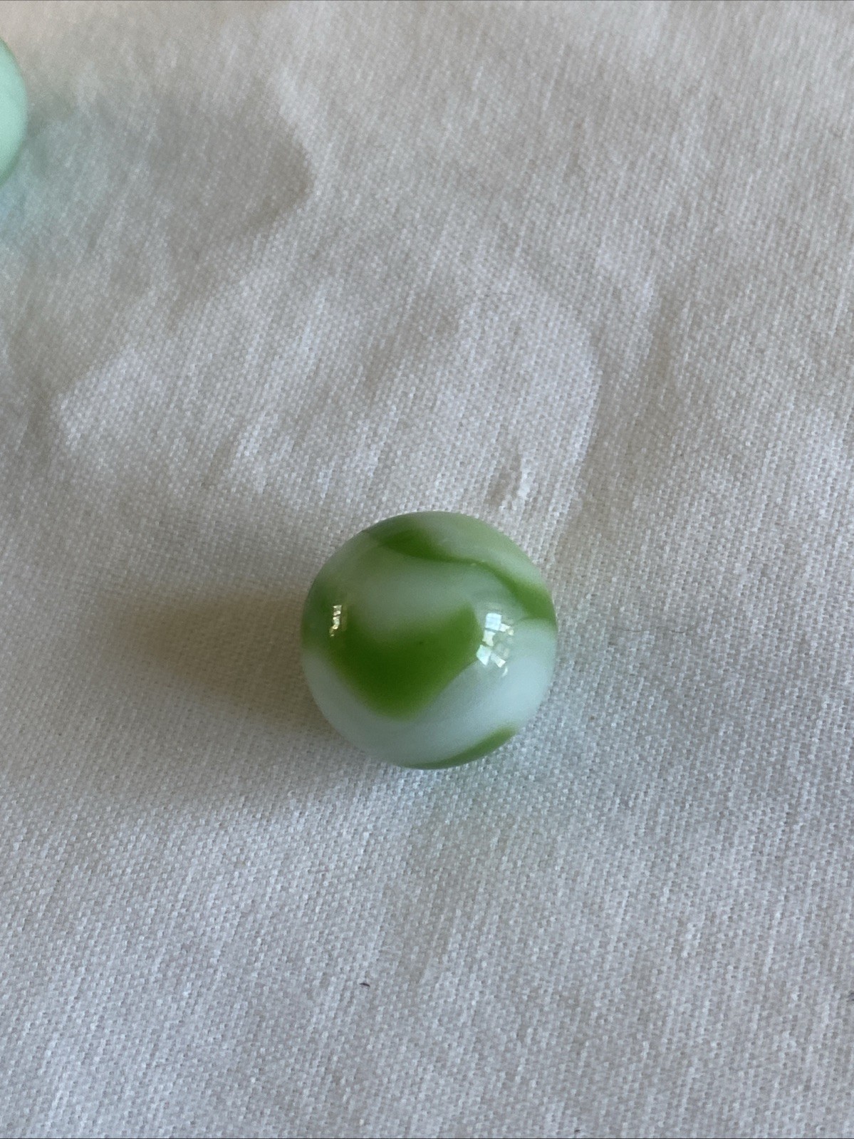 4 Vtg Alley Akro Agate Ravenswood Green & Lt Grn Swirl Marbles ~9/16” 1930s (WW6