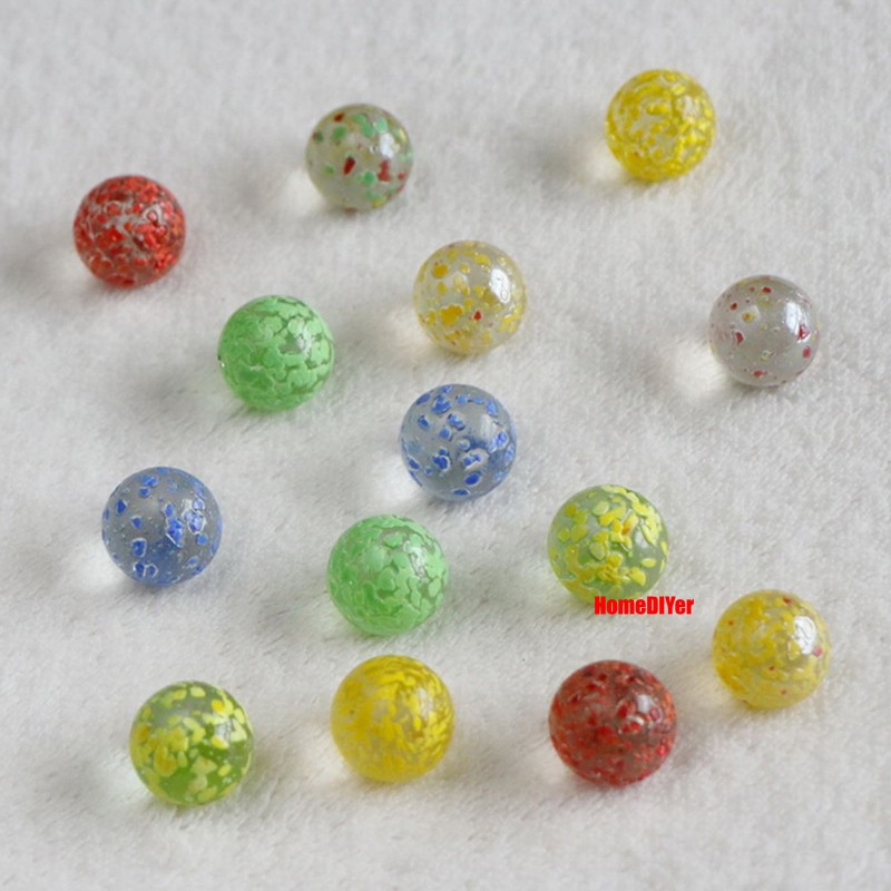 16-25mm Coloured Glass Marble Balls Beads Traditional Kids Toys Games Decoration