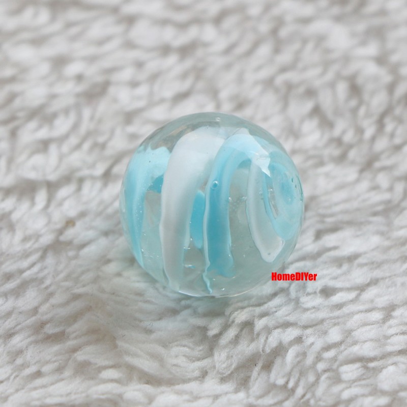 16mm Sea-Blue Glass Marbles Traditional Kid’s Toys Games Craft Decorative Balls