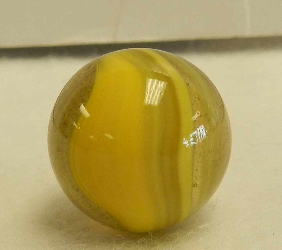#19271m Nice Vintage Master Marble Master Glass Sunburst Marble .71 Inches *Mint