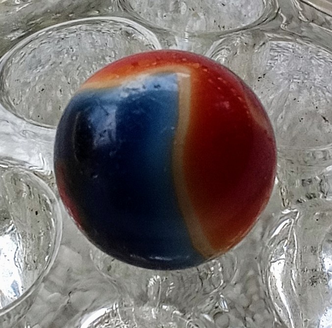 11/16″ CAC Multi Color Swirl Marble In Rare Mint Condition.