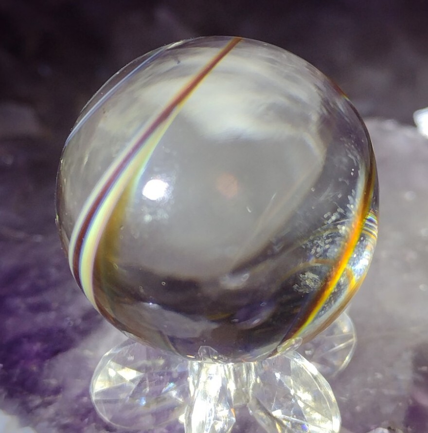 1.08″ CONTEMPORARY ART MARBLES -SPIRAL- NM LOOK