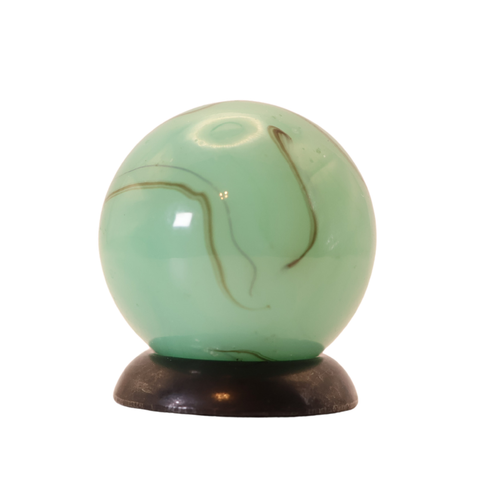 9/16″ Swirl Marble Teal w/ oxblood horsehair? NM+