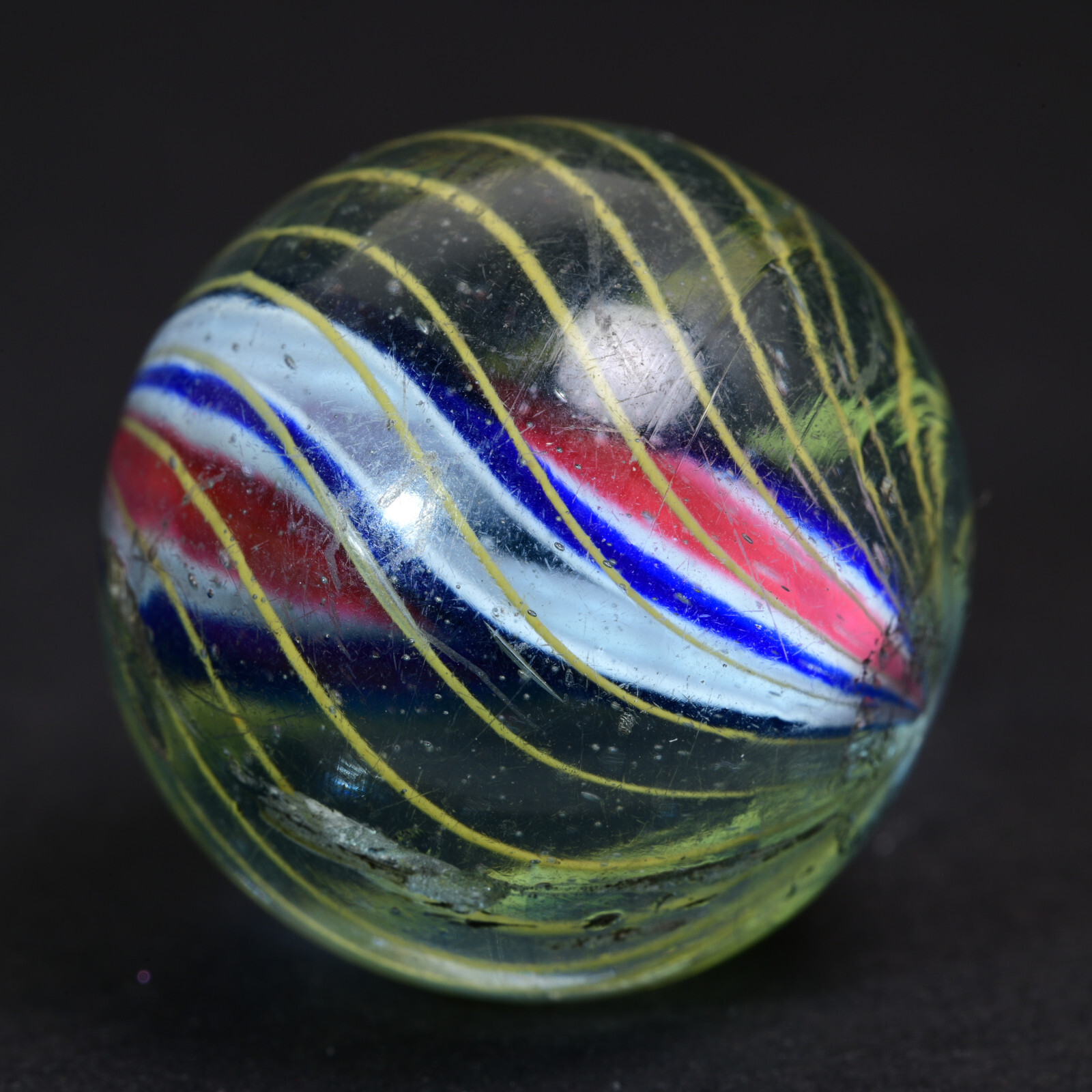 Double Ribbon Core German Handmade Antique Marble Bold Precise Cage 22mm 27/32”