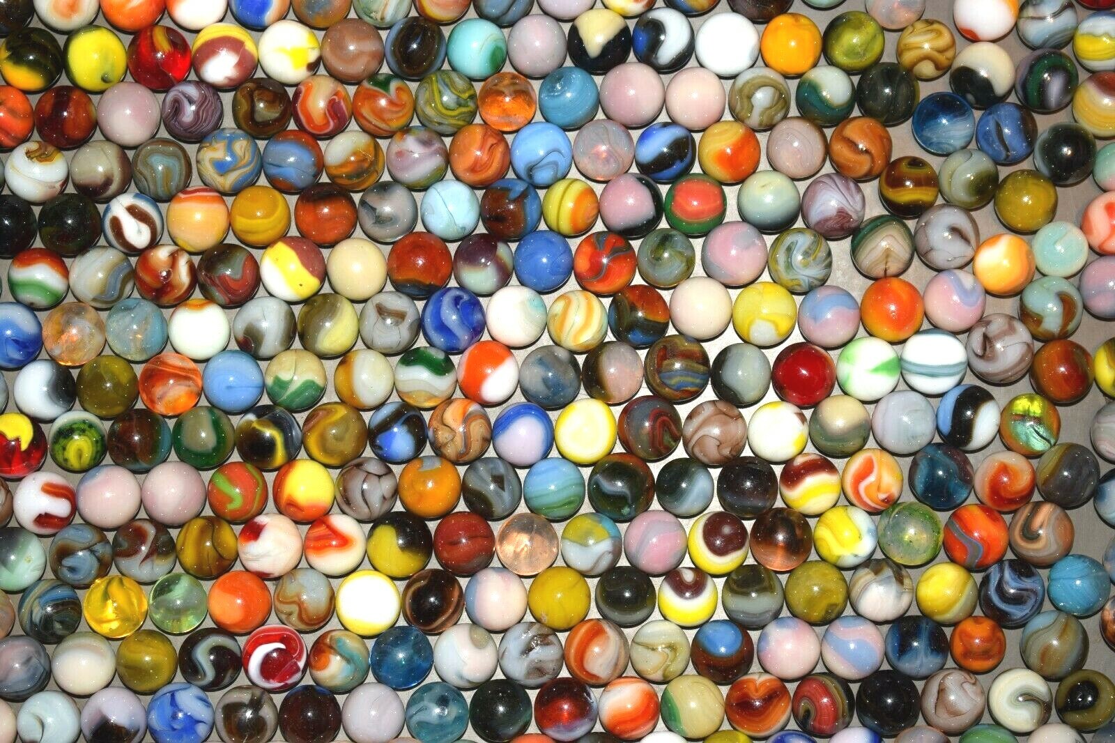 👀⏩ Classic Run JABO Collectors Mixed Marbles Lot of 10 Size .625″=5/8″ Mint