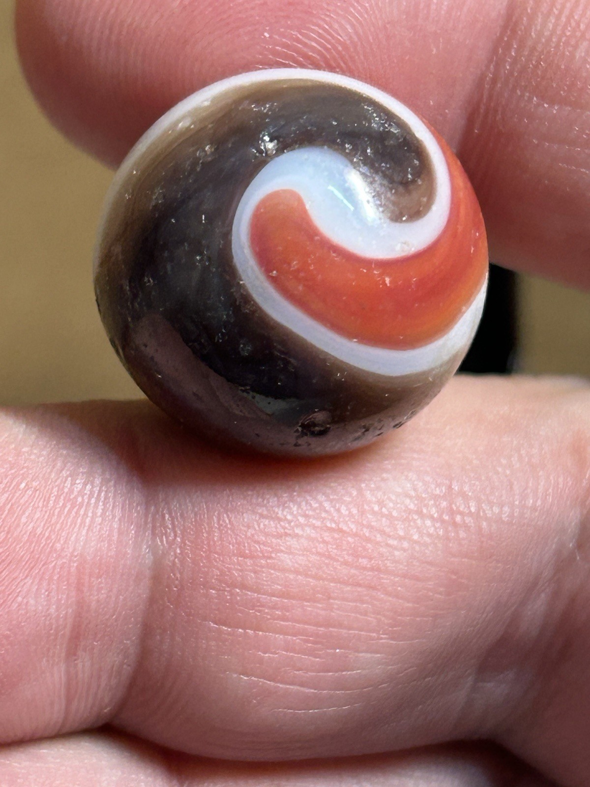 Vintage Vitro Twisted All Red .86 Inch Shooter Marble
