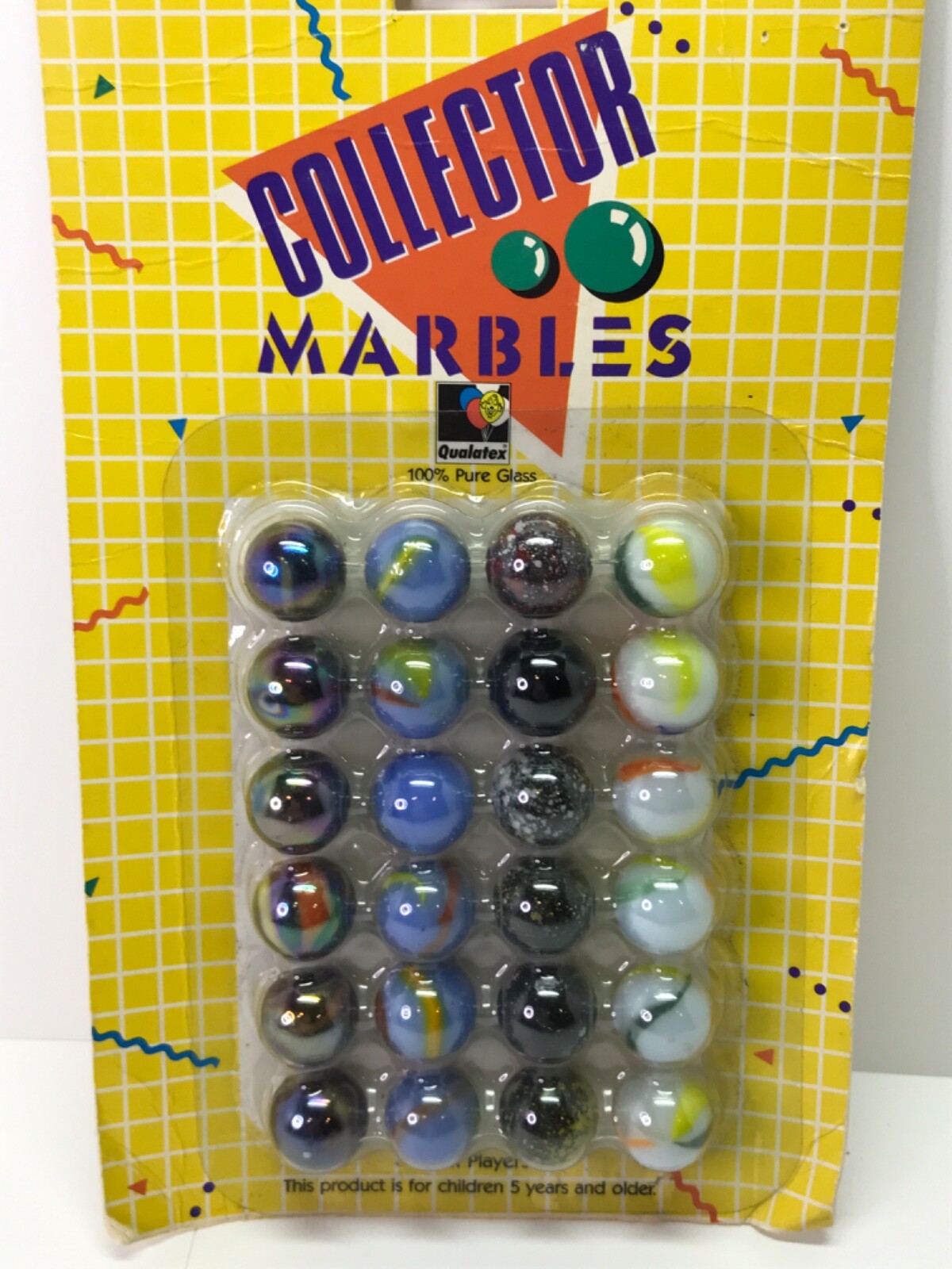 24 Vintage Qualatex Marbles Collector Series Premium Quality Marbles 16mm