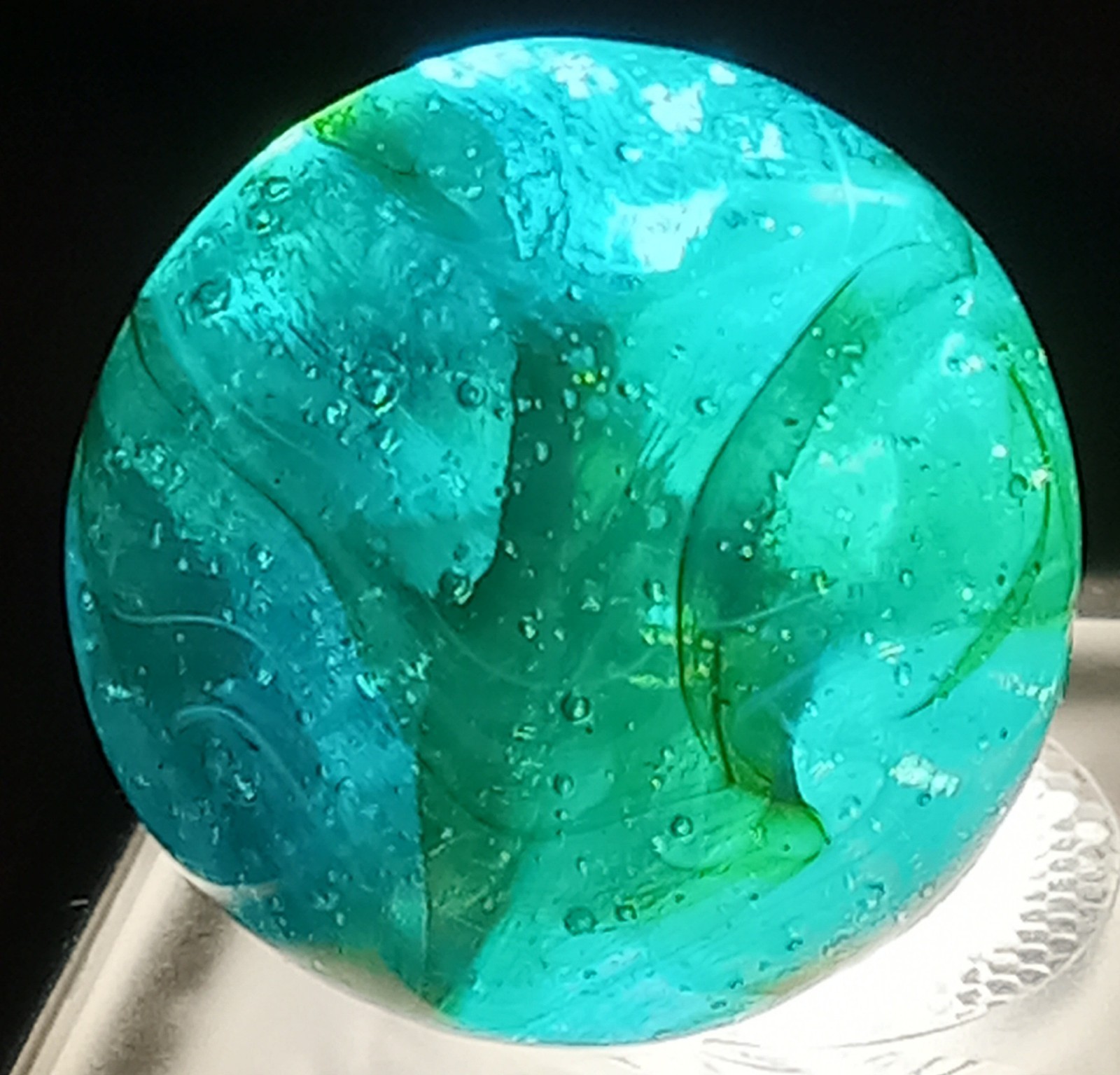 SCARCE LIMITED PRODUCTION Davis Marble Works WV Swirl Pennsboro 1947-48 DAZZLING