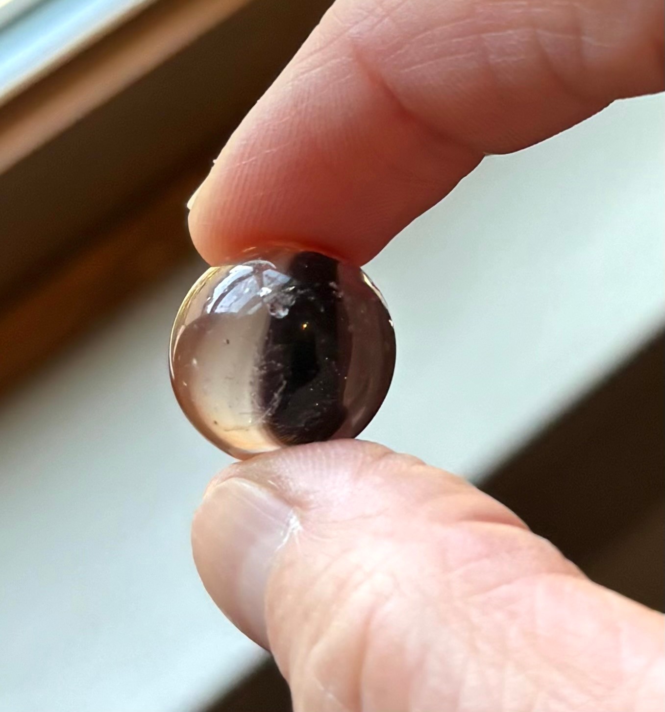 VTG Glass Marble Maybe Master Tiger Eye? Approx. .62″ Very Chipped! #21 As Is